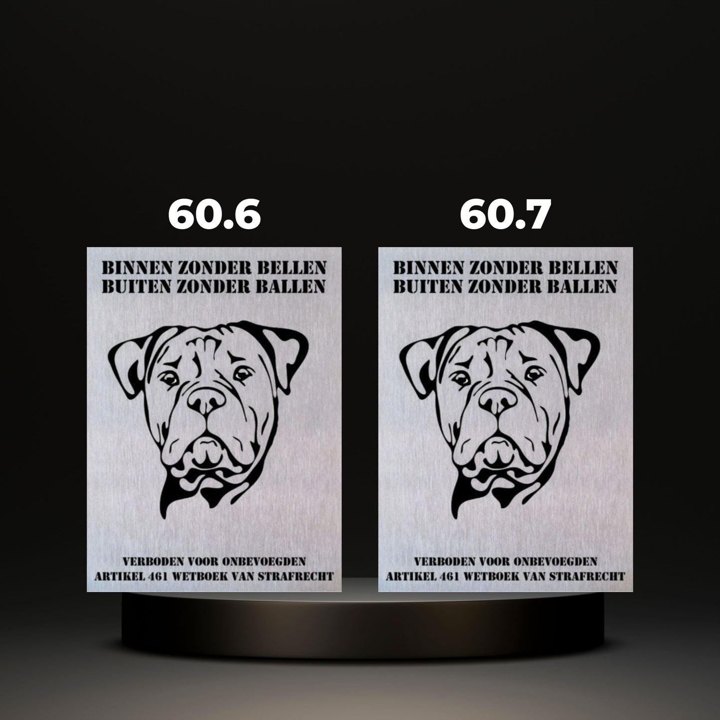 Waakbord Kant en klaar Bulldog & Bully & Boxer & Pittbull & Stafford