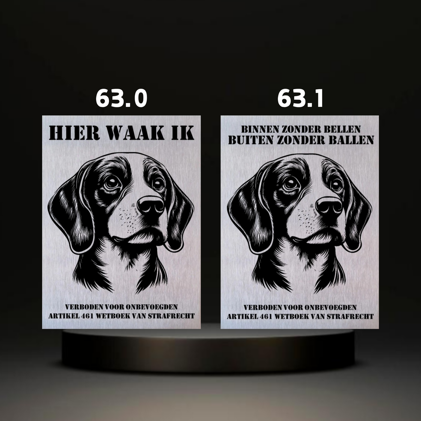 Waakbord Kant en klaar Doodle & Dalmatier & Beagle & Leopard & Chowchow