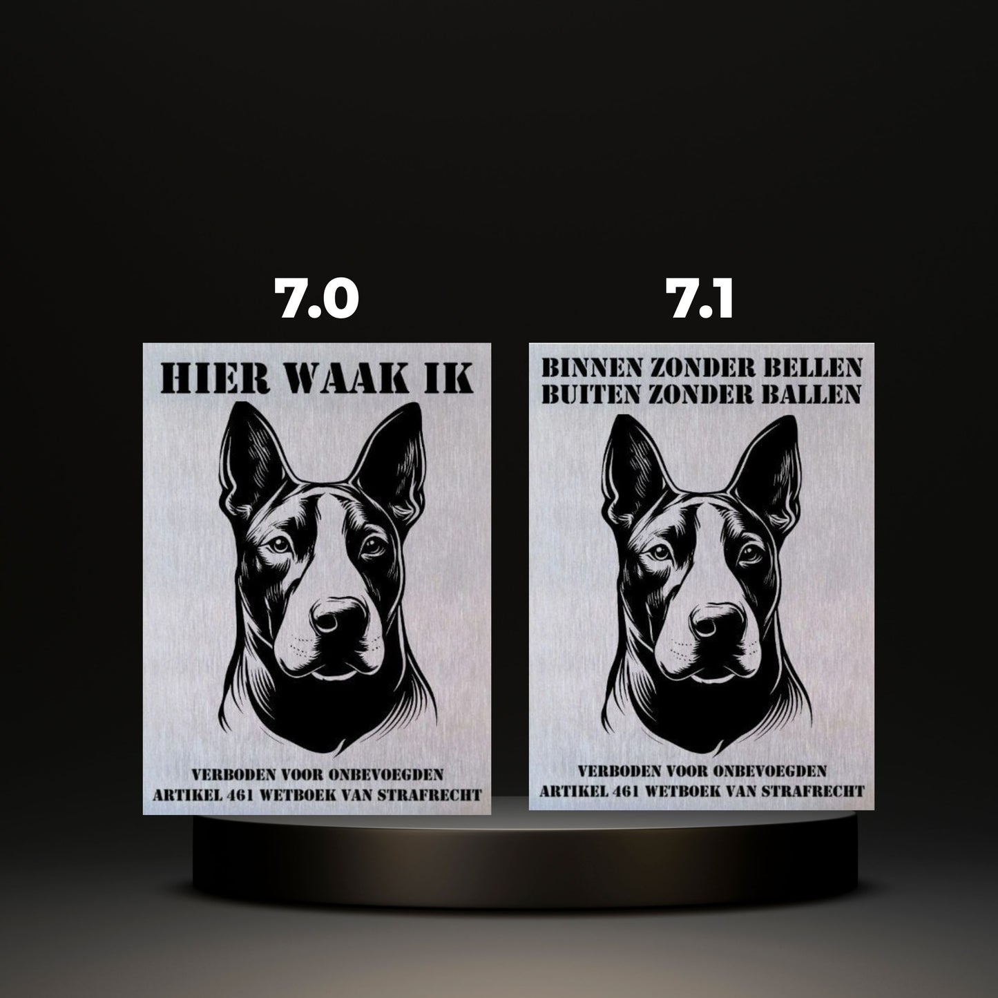 Waakbord Kant en klaar Bulldog & Bully & Boxer & Pittbull & Stafford