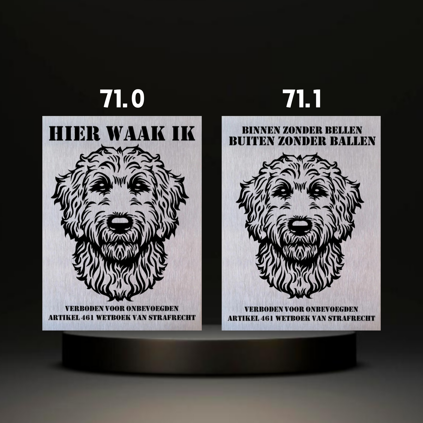 Waakbord Kant en klaar Doodle & Dalmatier & Beagle & Leopard & Chowchow