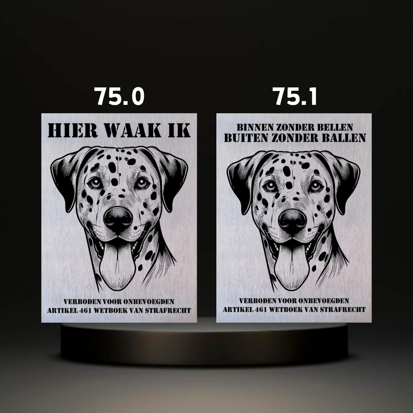 Waakbord Kant en klaar Doodle & Dalmatier & Beagle & Leopard & Chowchow