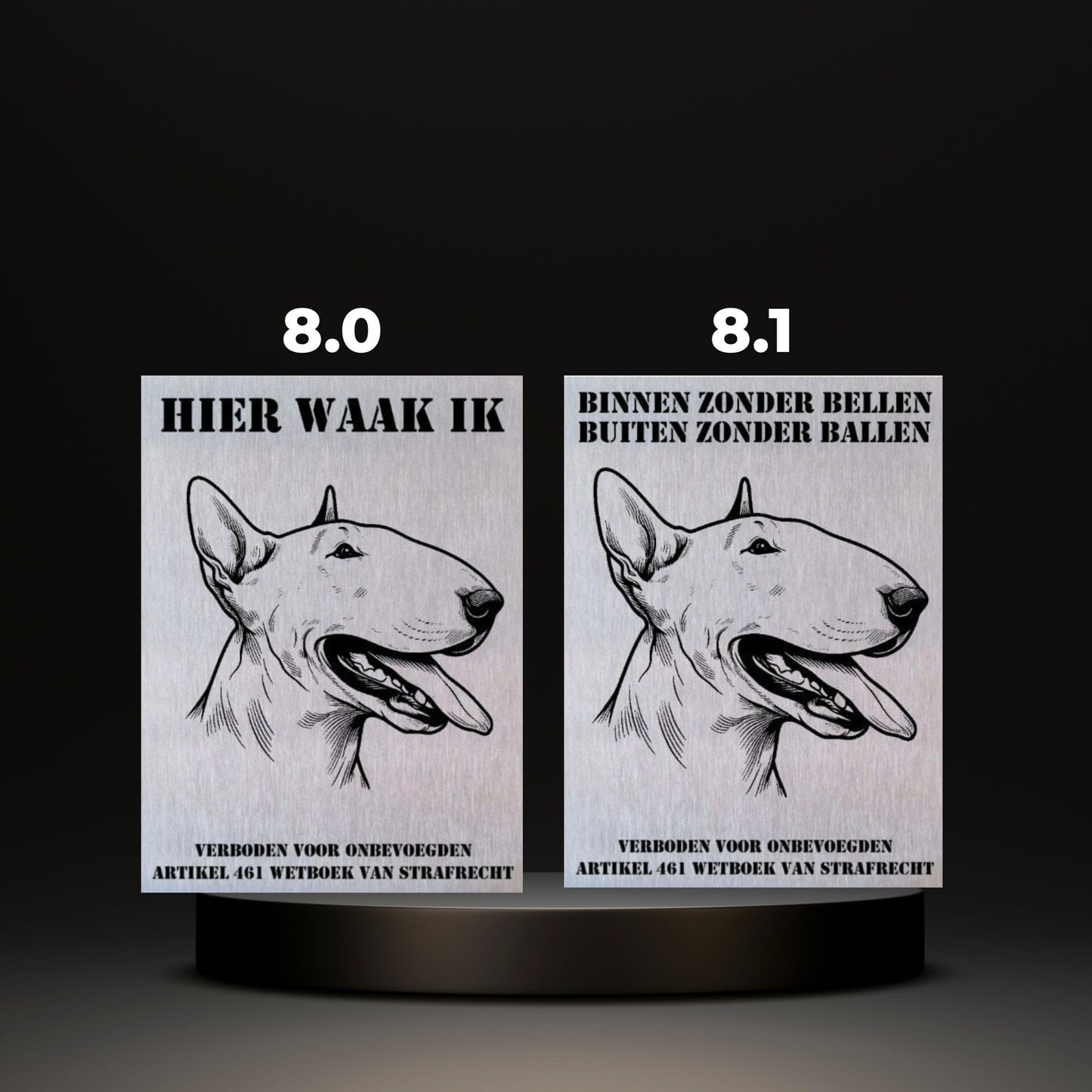 Waakbord Kant en klaar Bulldog & Bully & Boxer & Pittbull & Stafford