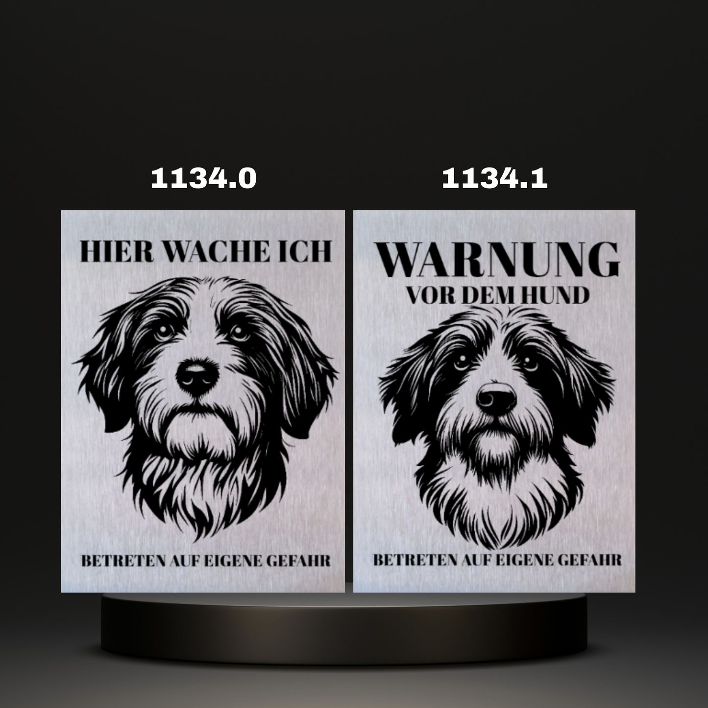 Warnshild Fertiges Design Schäferhund & Collie