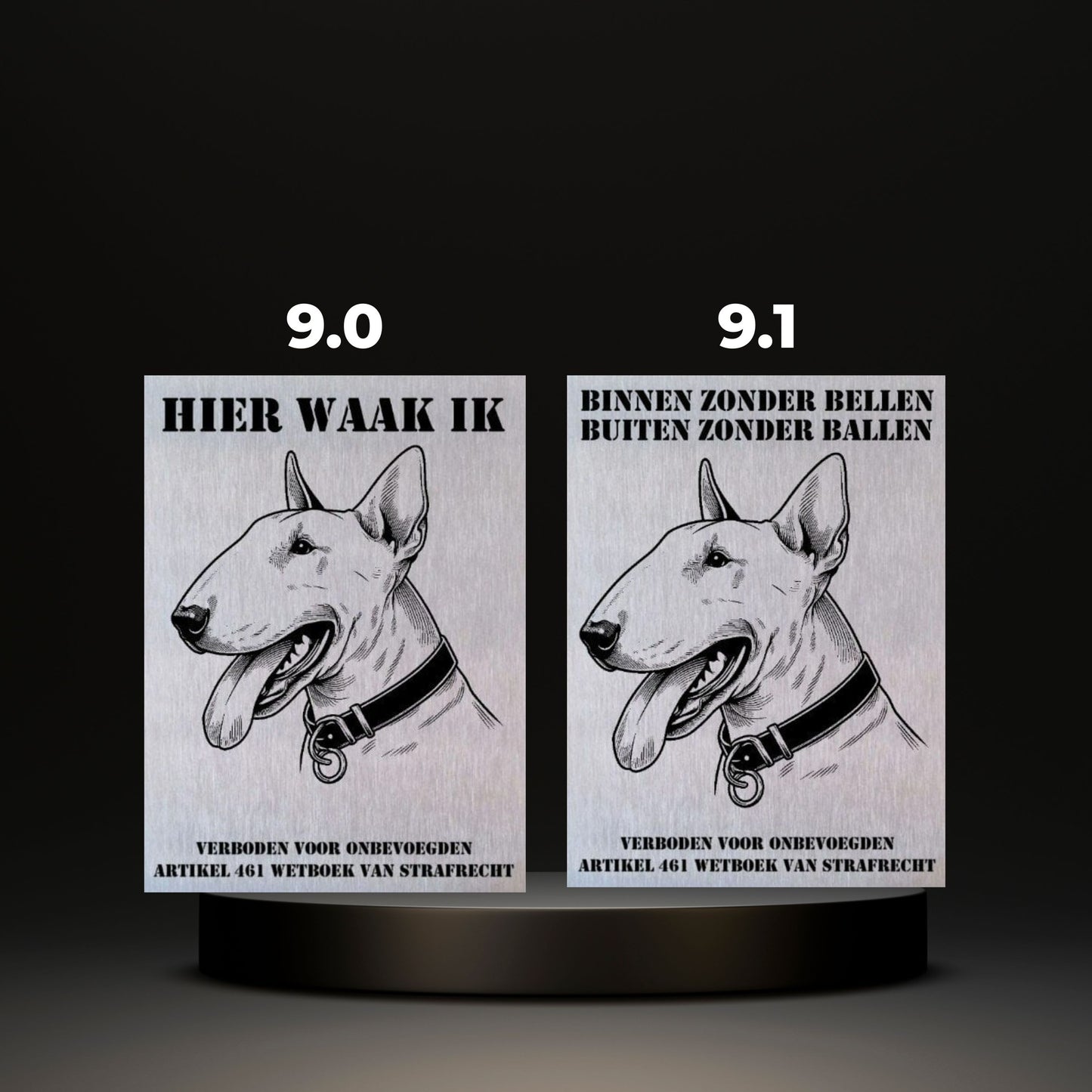 Waakbord Kant en klaar Bulldog & Bully & Boxer & Pittbull & Stafford
