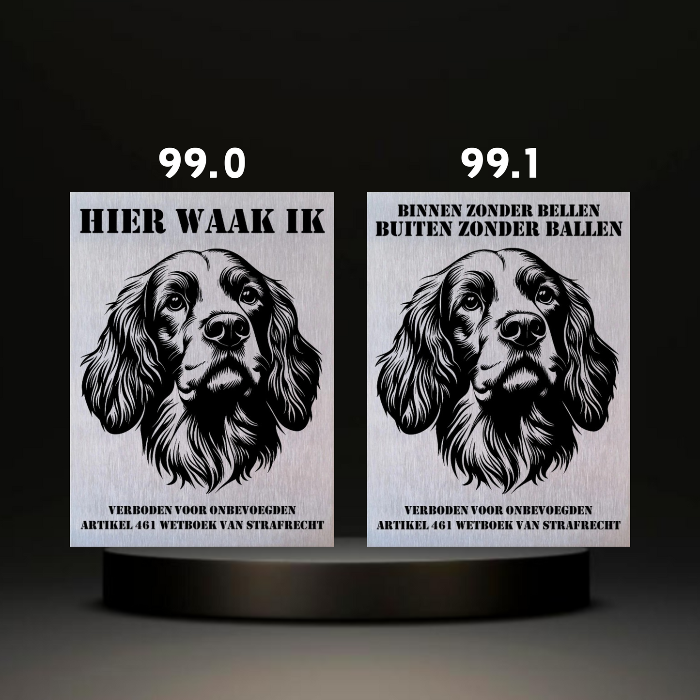 Waakbord Kant en klaar Eskimo & Spaniel & Fox & Basset