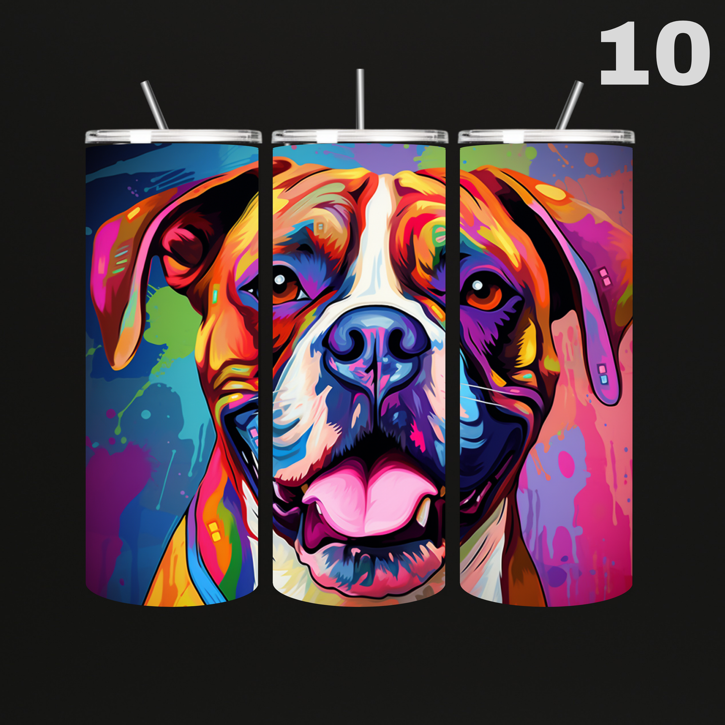 Tumbler Hond Aquarel