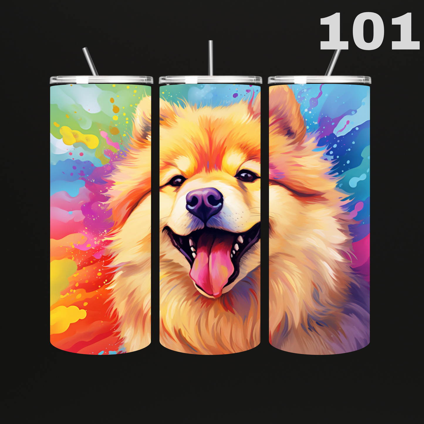 Tumbler Hond Aquarel