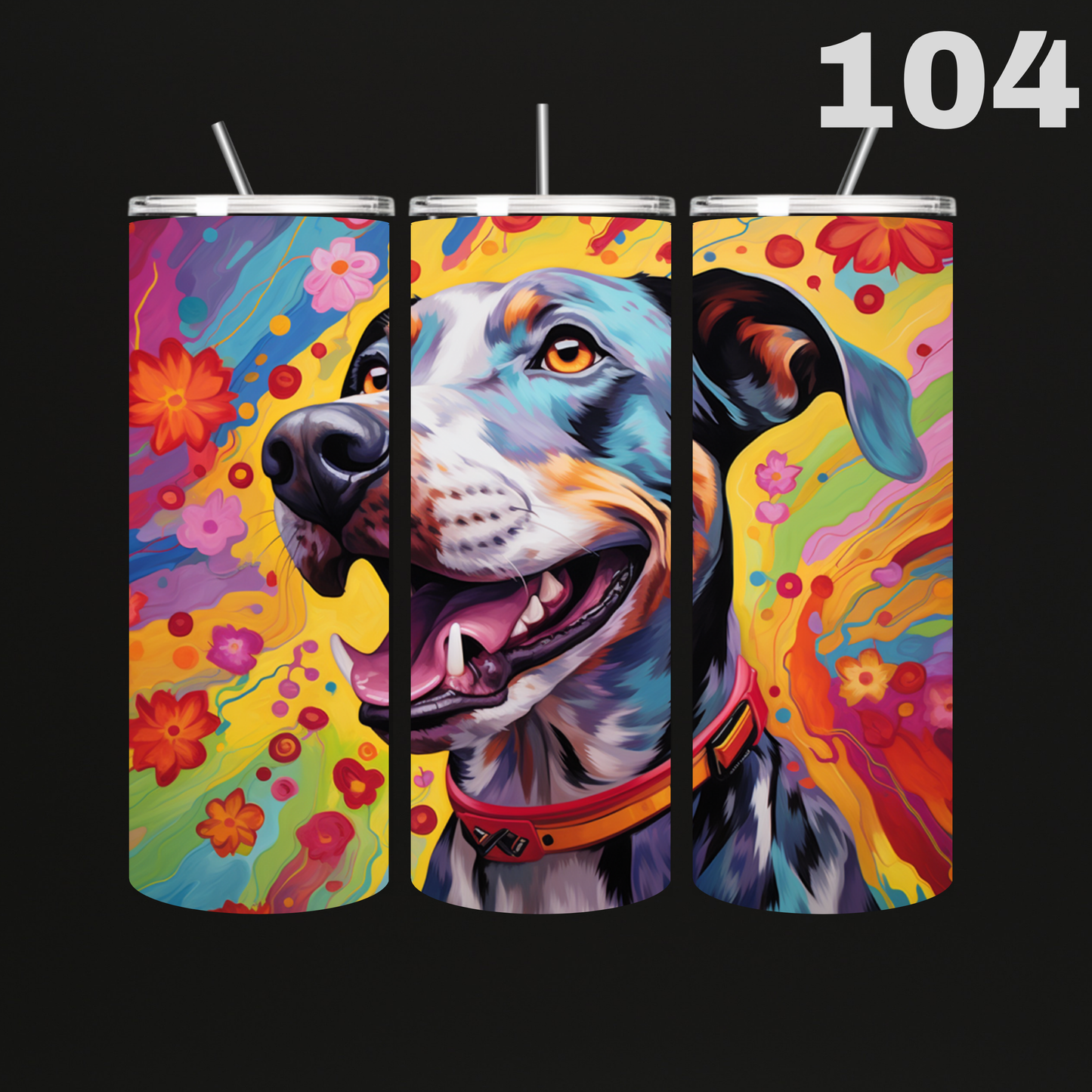 Tumbler Hond Aquarel