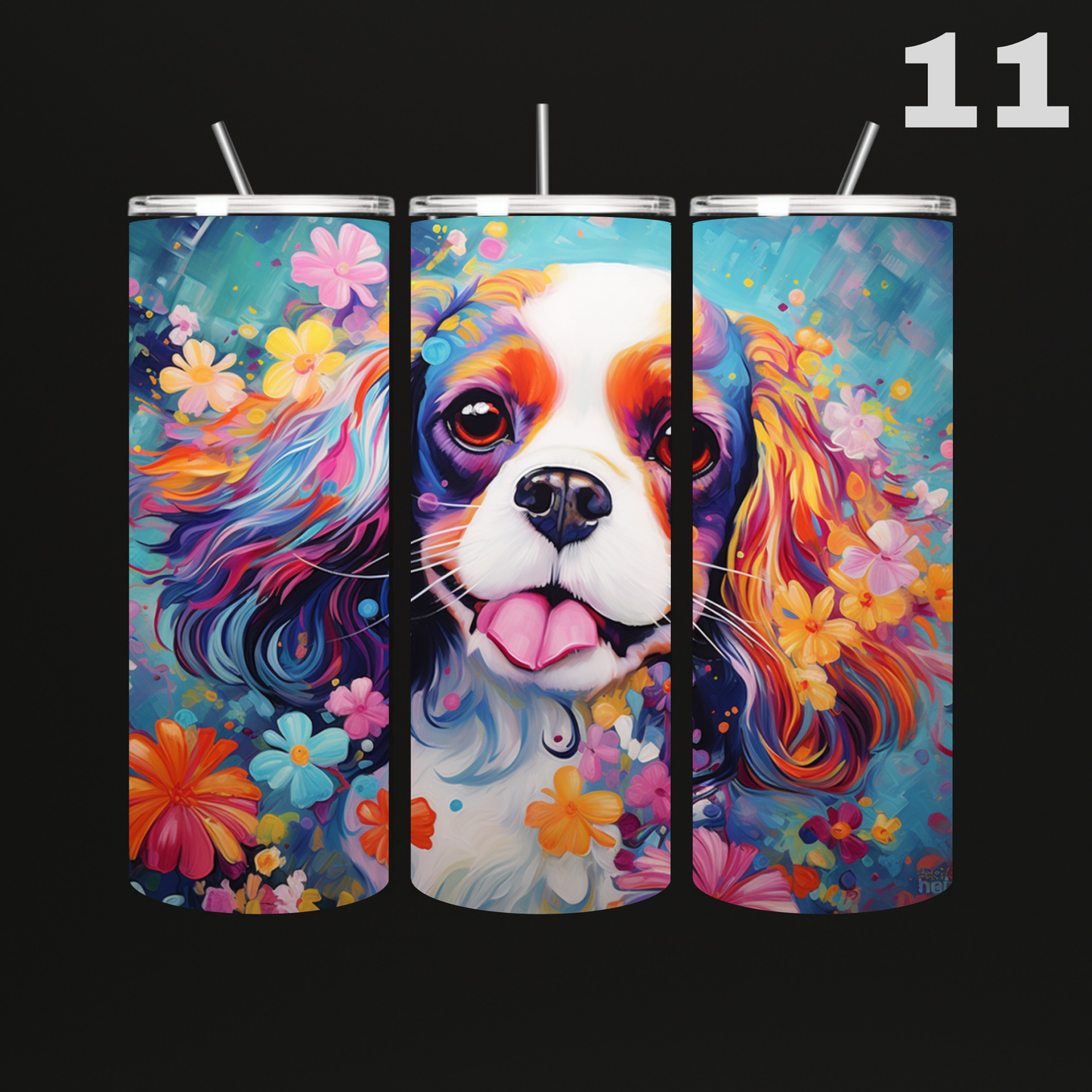 Tumbler Hond Aquarel