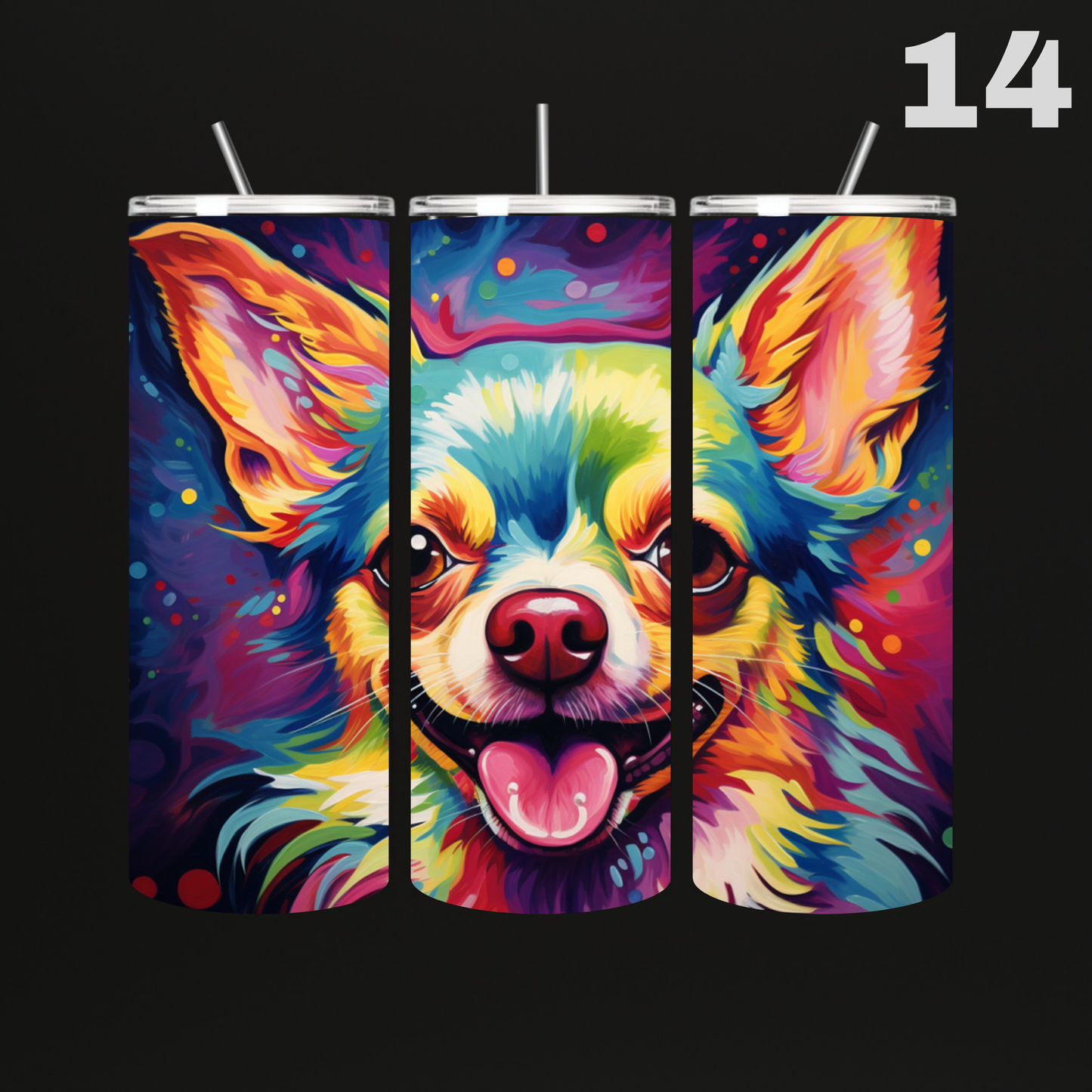 Tumbler Hond Aquarel