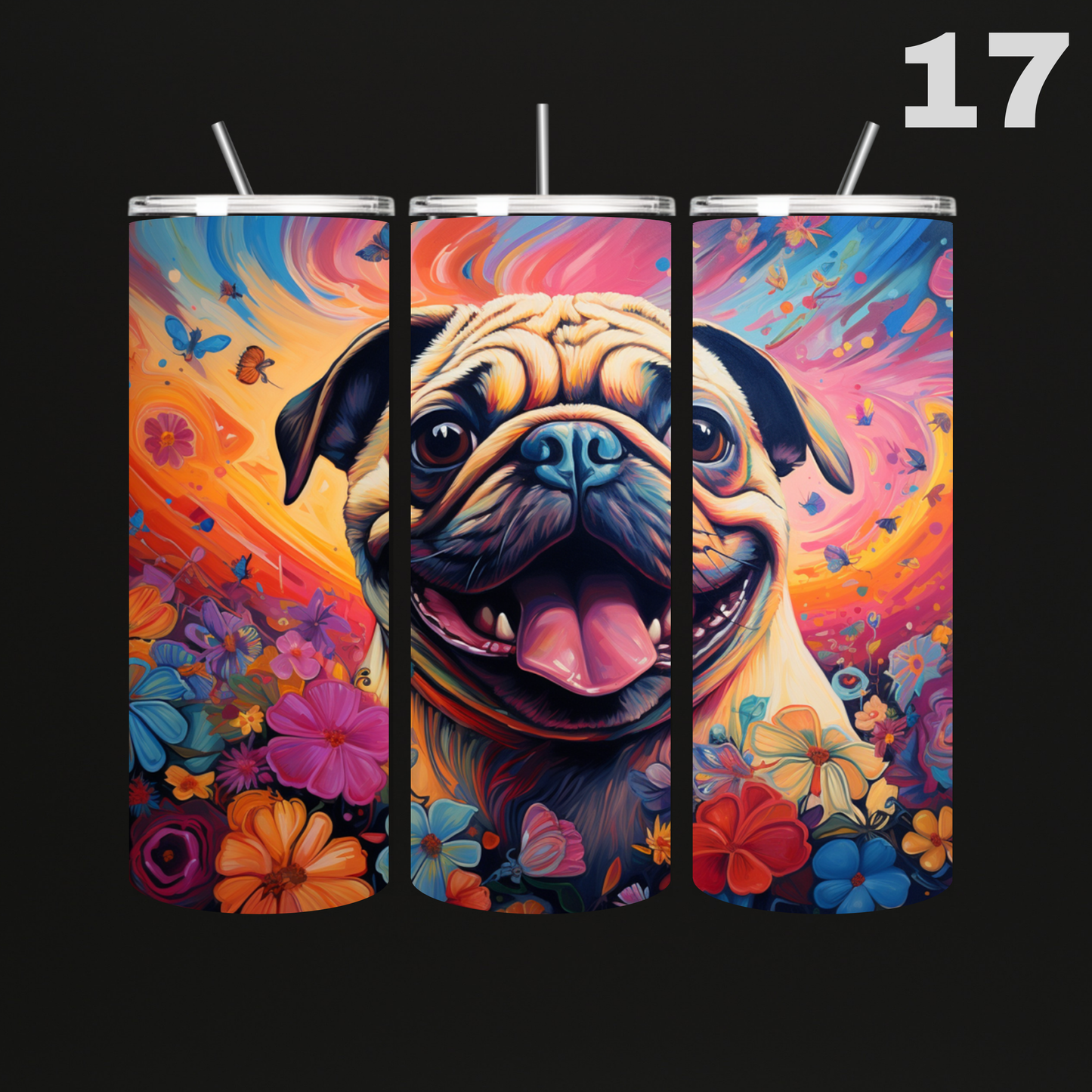 Tumbler Hond Aquarel