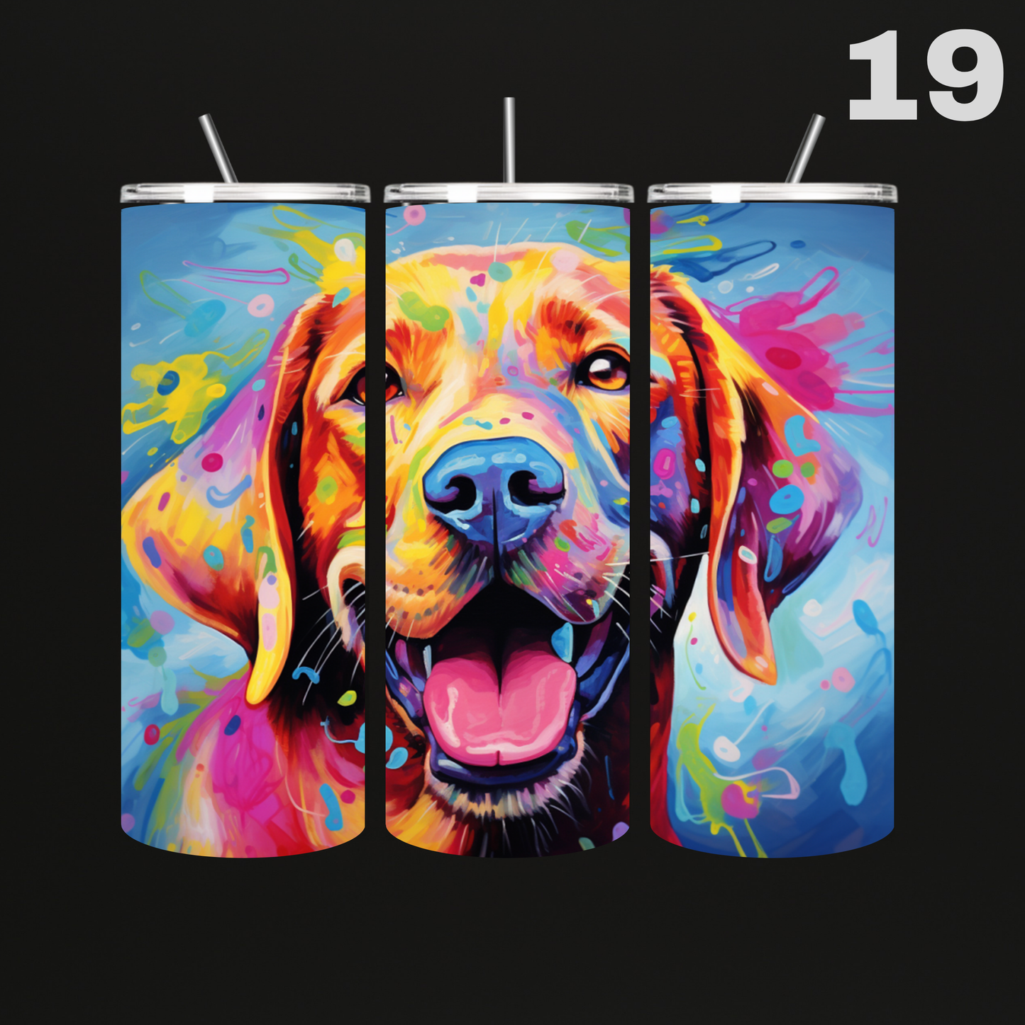 Tumbler Hond Aquarel