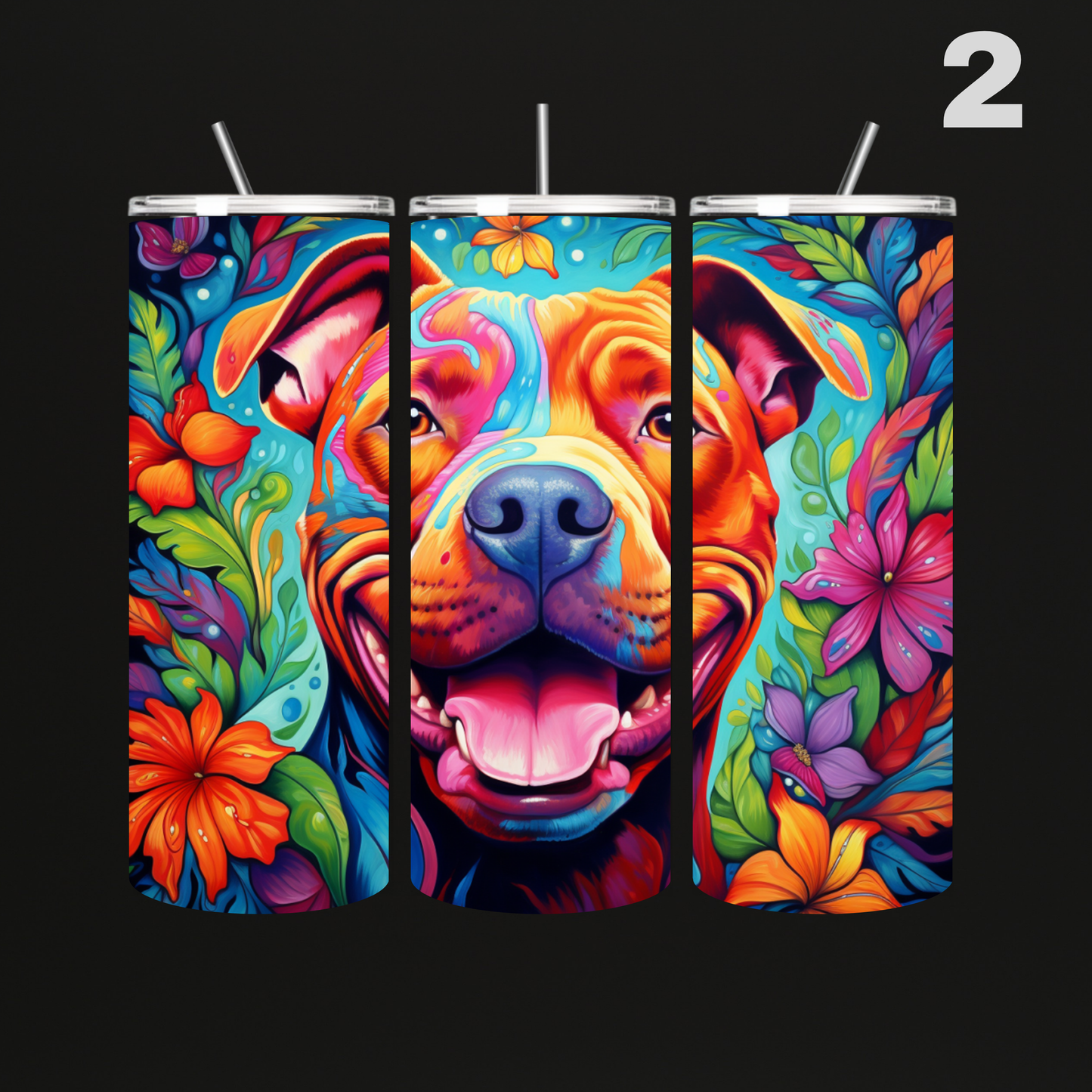 Tumbler Hond Aquarel