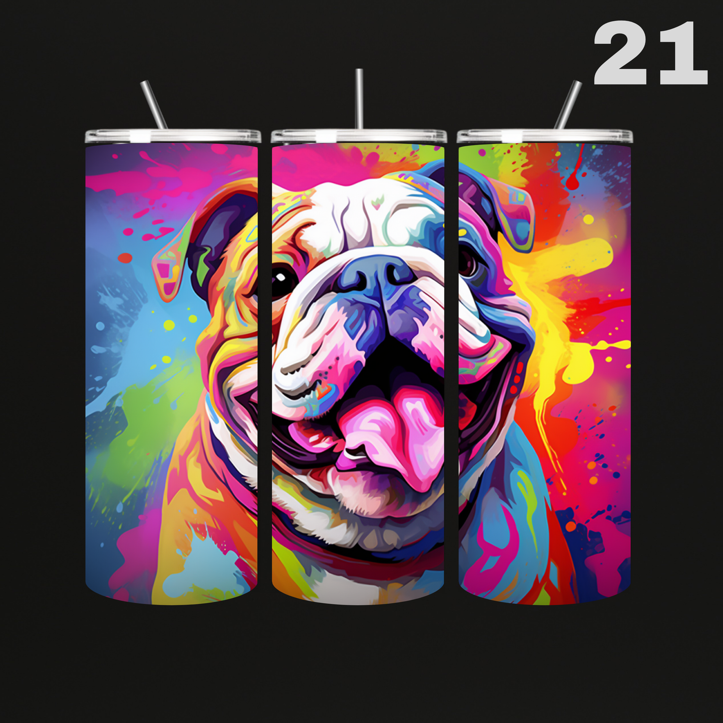 Tumbler Hond Aquarel