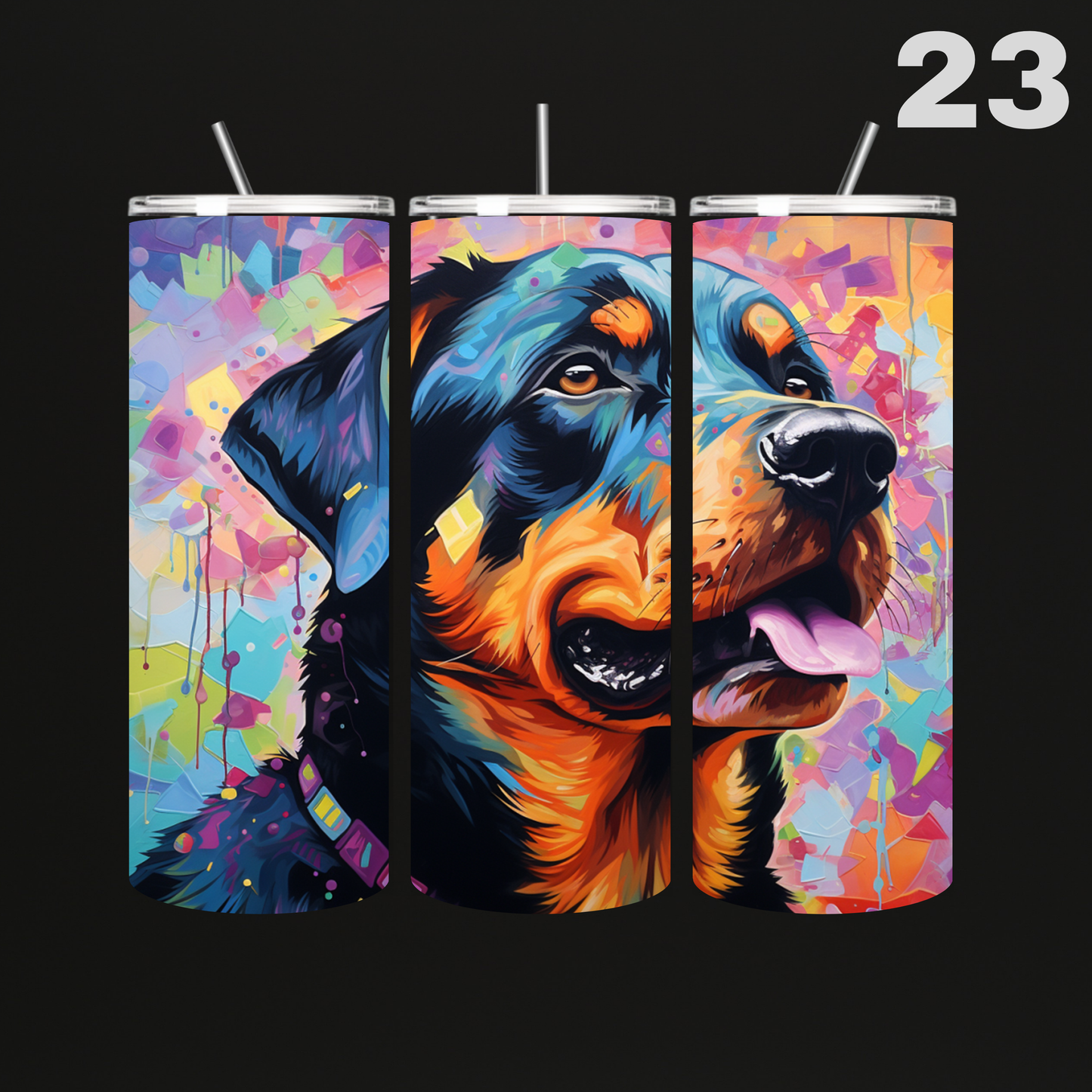 Tumbler Hond Aquarel