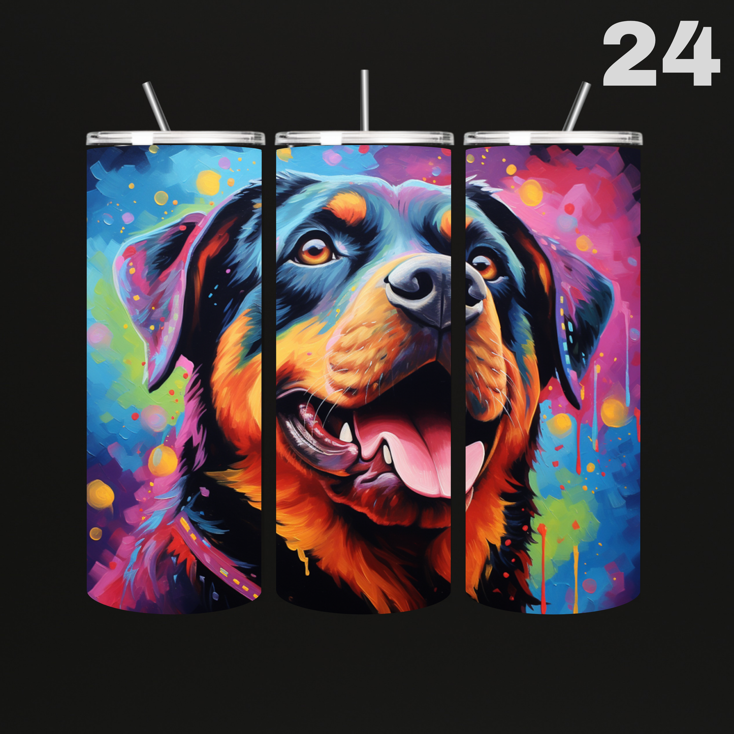 Tumbler Hond Aquarel