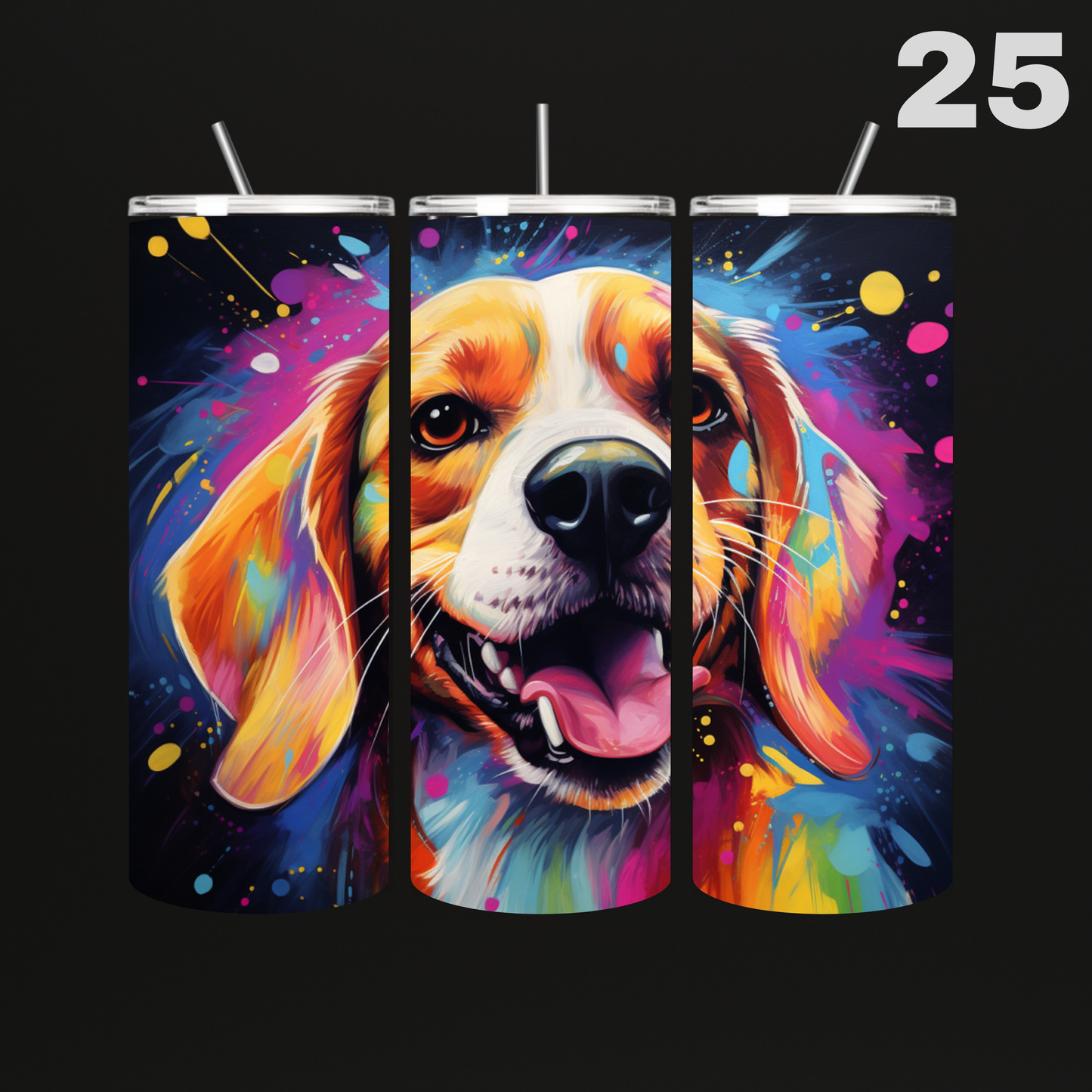 Tumbler Hond Aquarel