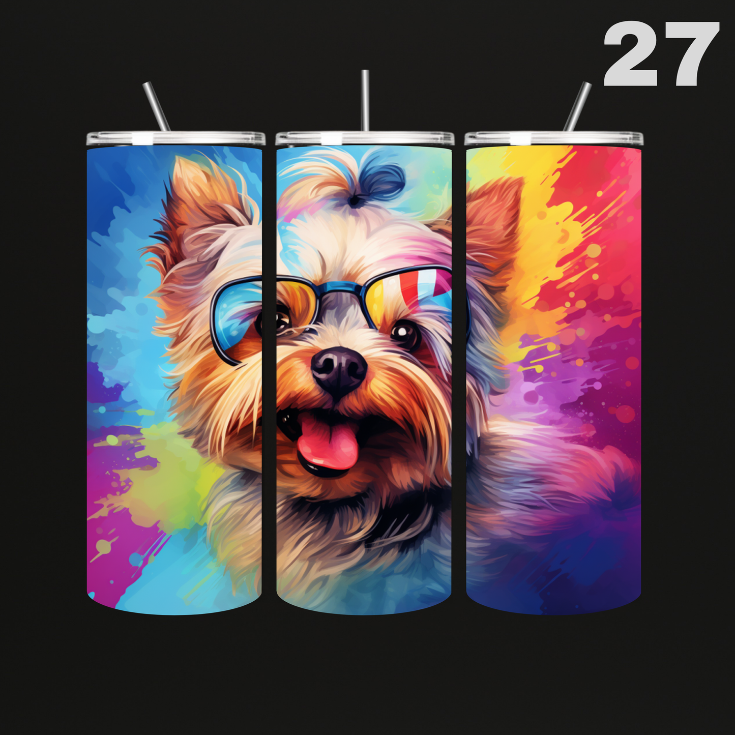 Tumbler Hond Aquarel