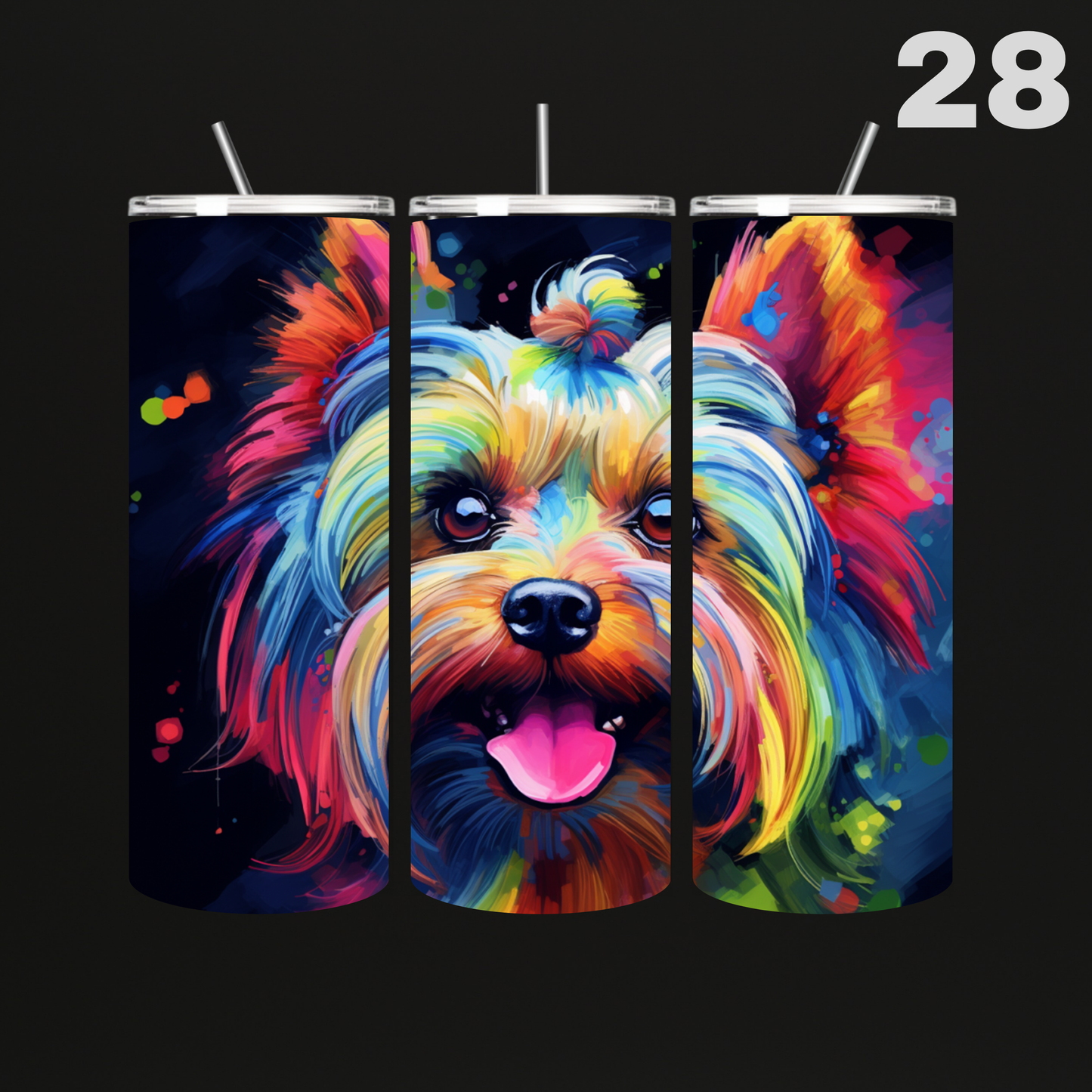 Tumbler Hond Aquarel