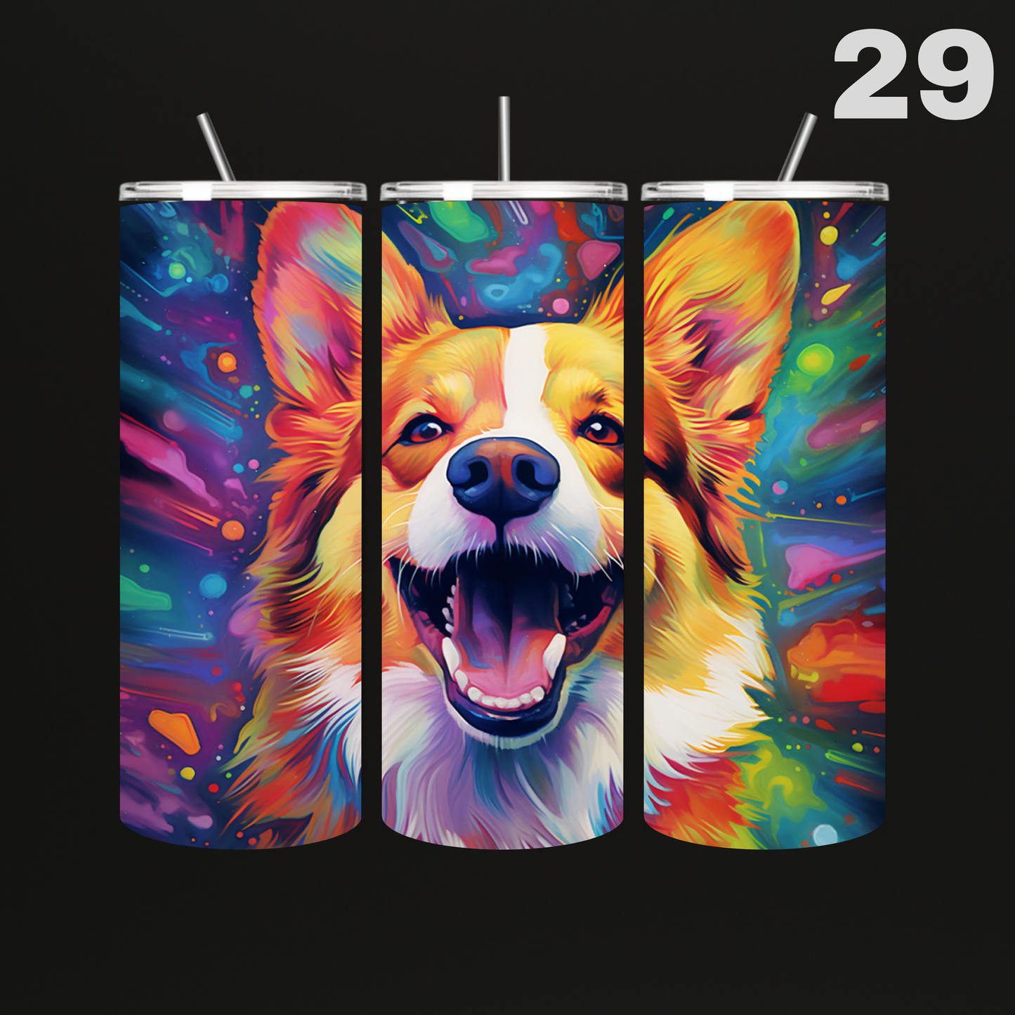 Tumbler Hond Aquarel