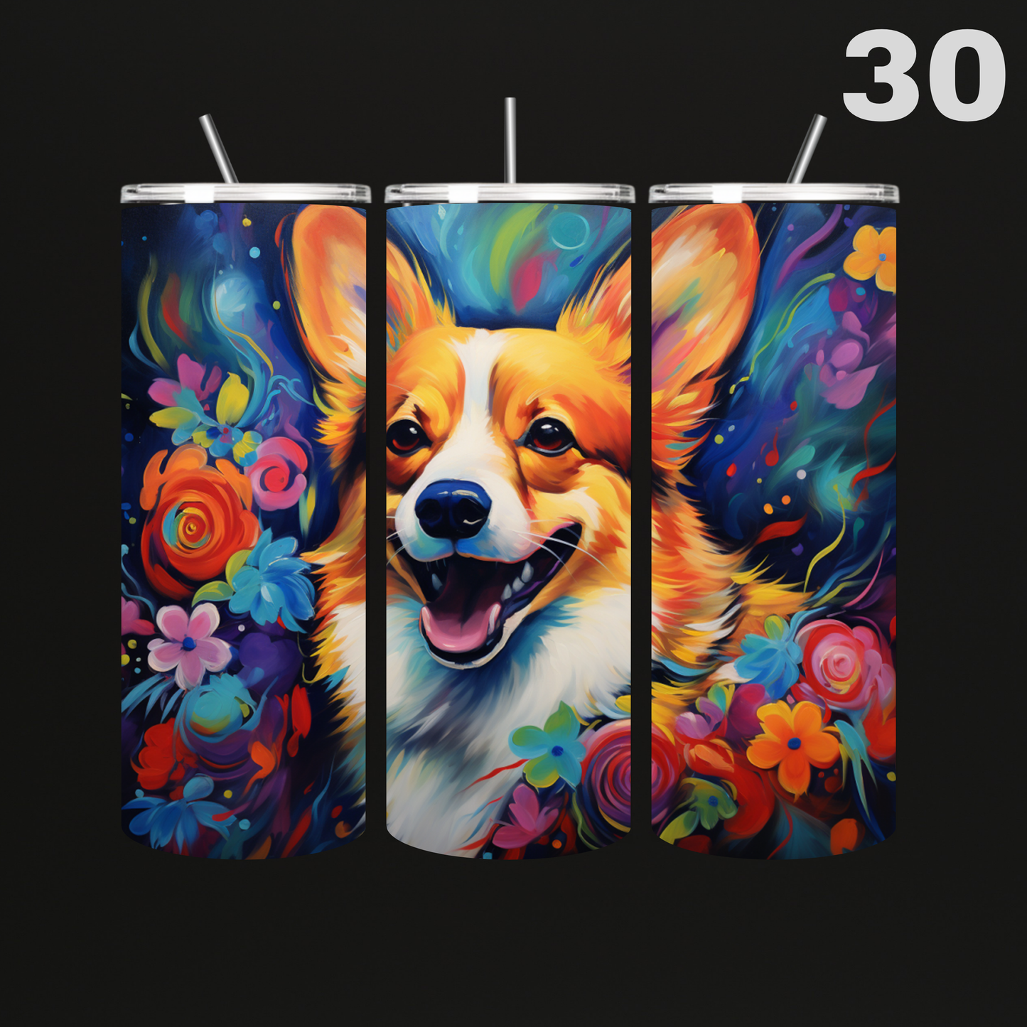 Tumbler Hond Aquarel