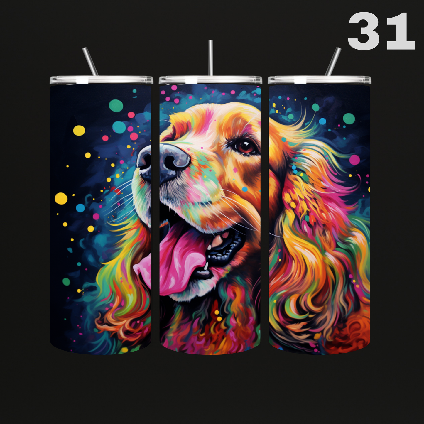 Tumbler Hond Aquarel