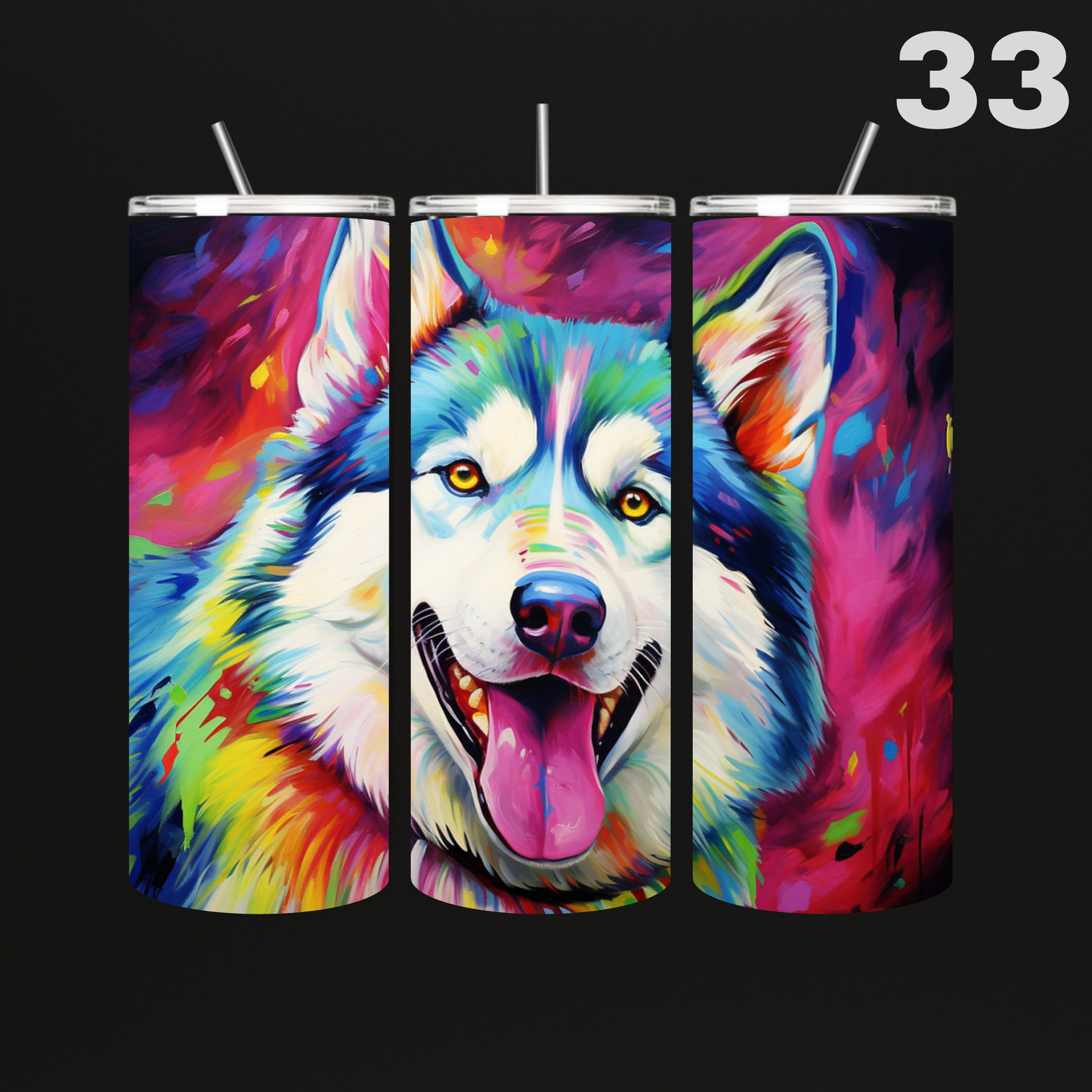 Tumbler Hond Aquarel