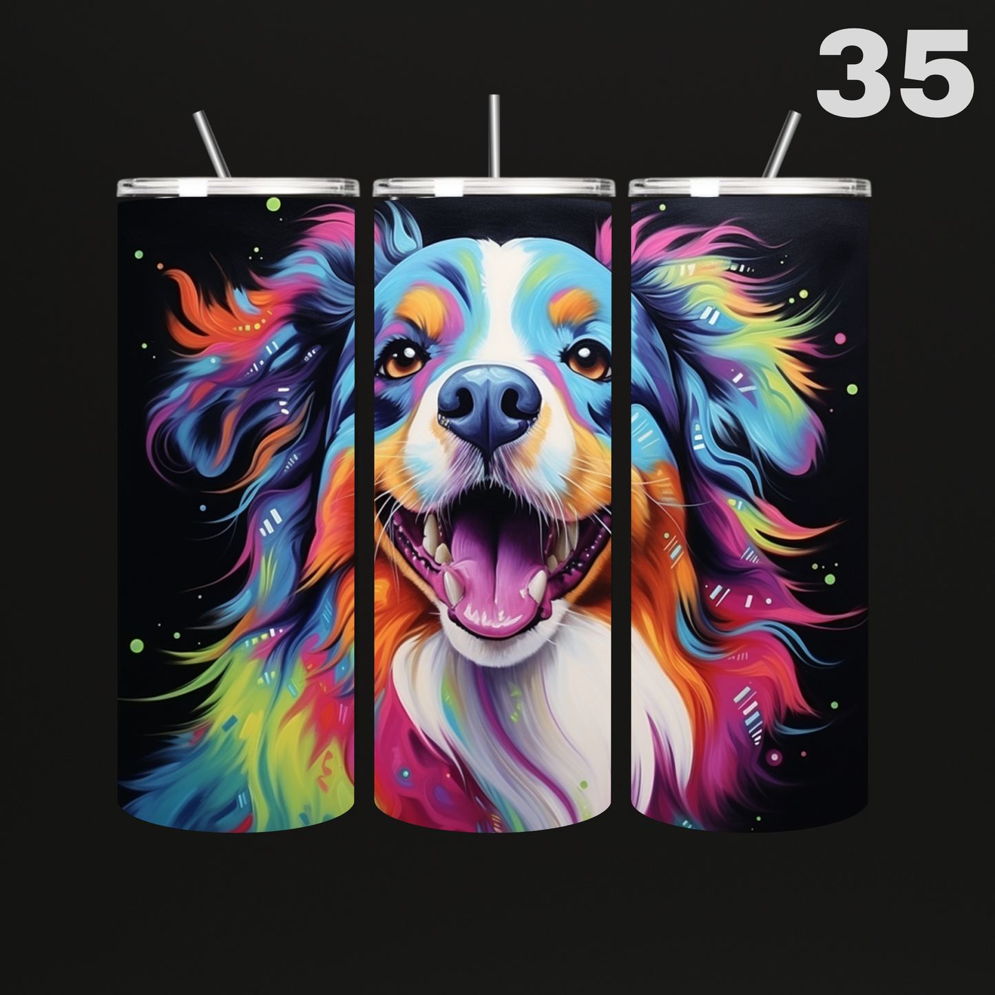 Tumbler Hond Aquarel