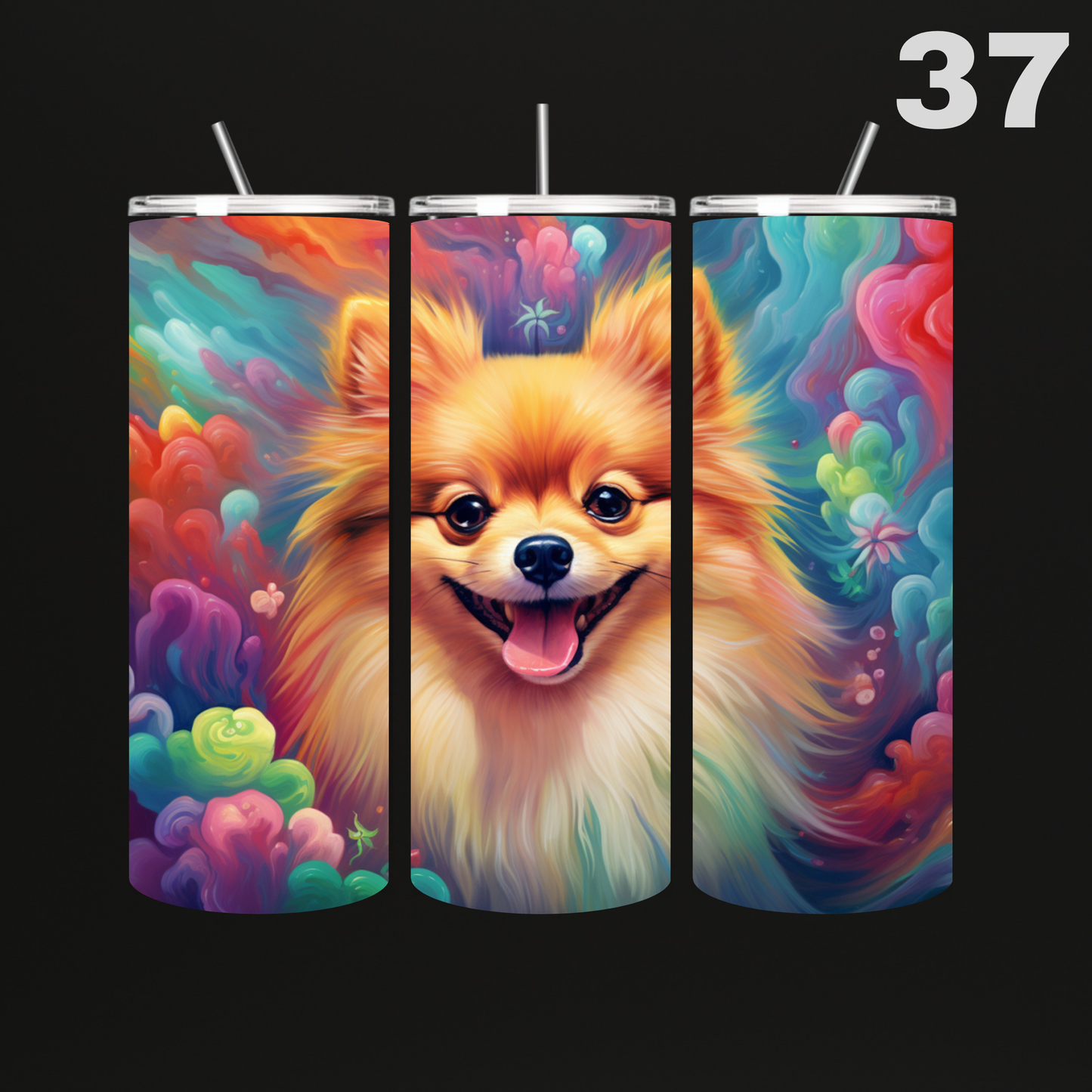 Tumbler Hond Aquarel