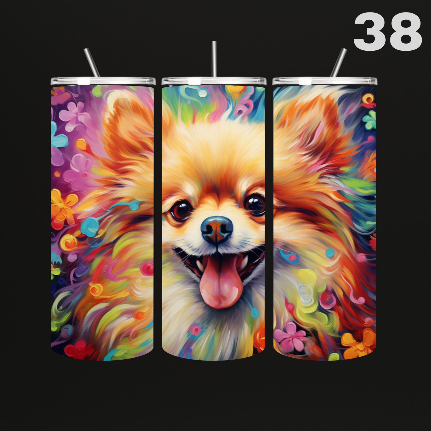 Tumbler Hond Aquarel