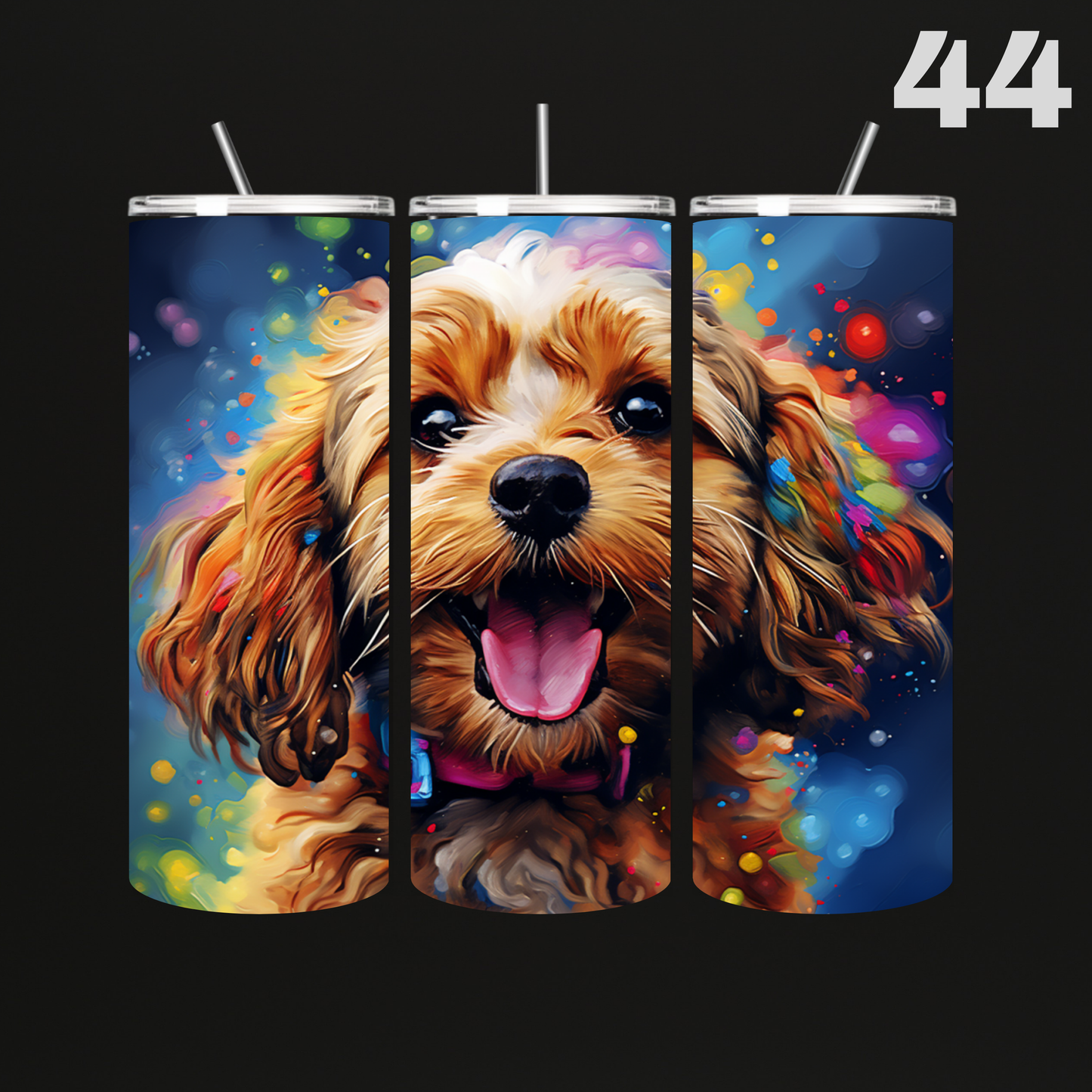 Tumbler Hond Aquarel