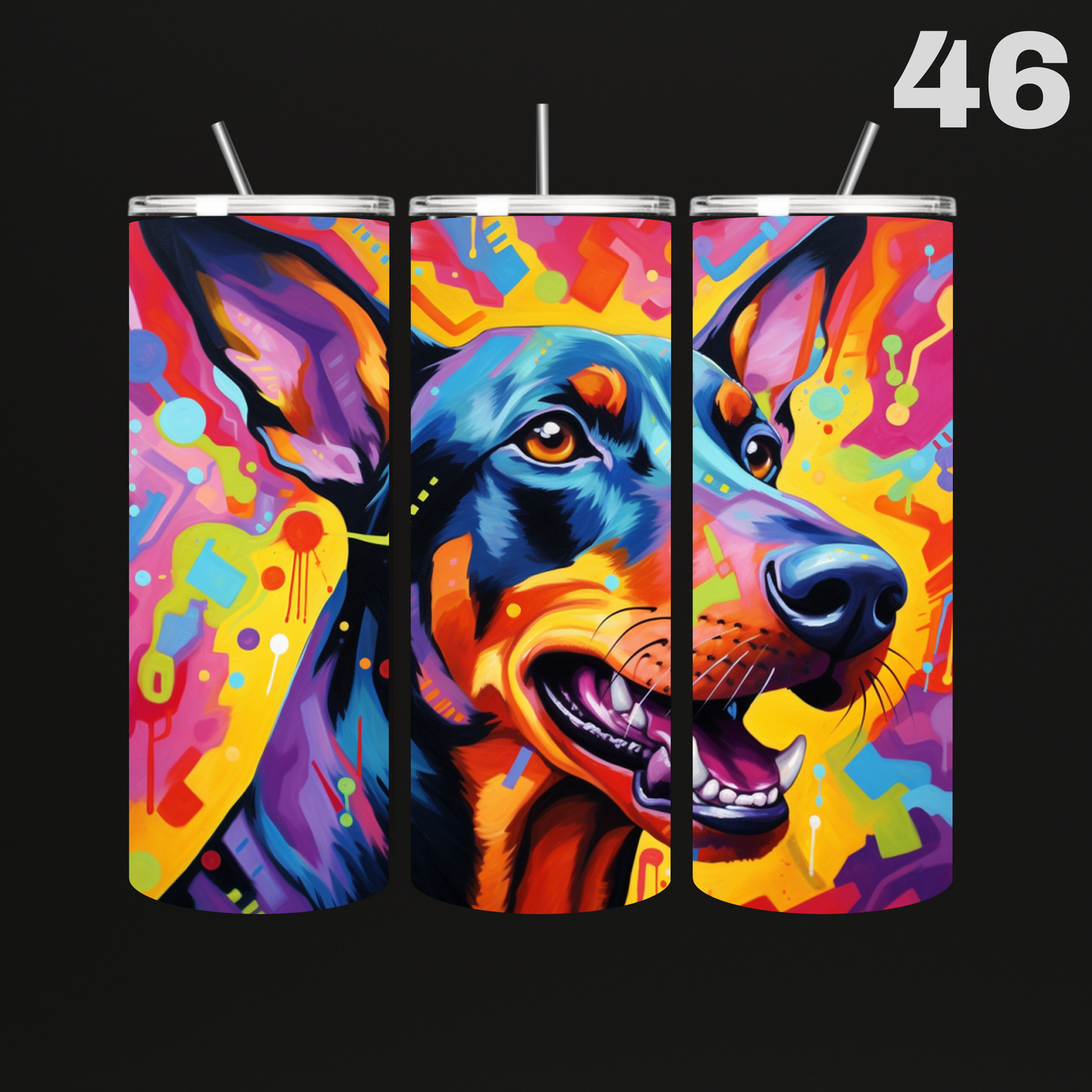 Tumbler Hond Aquarel