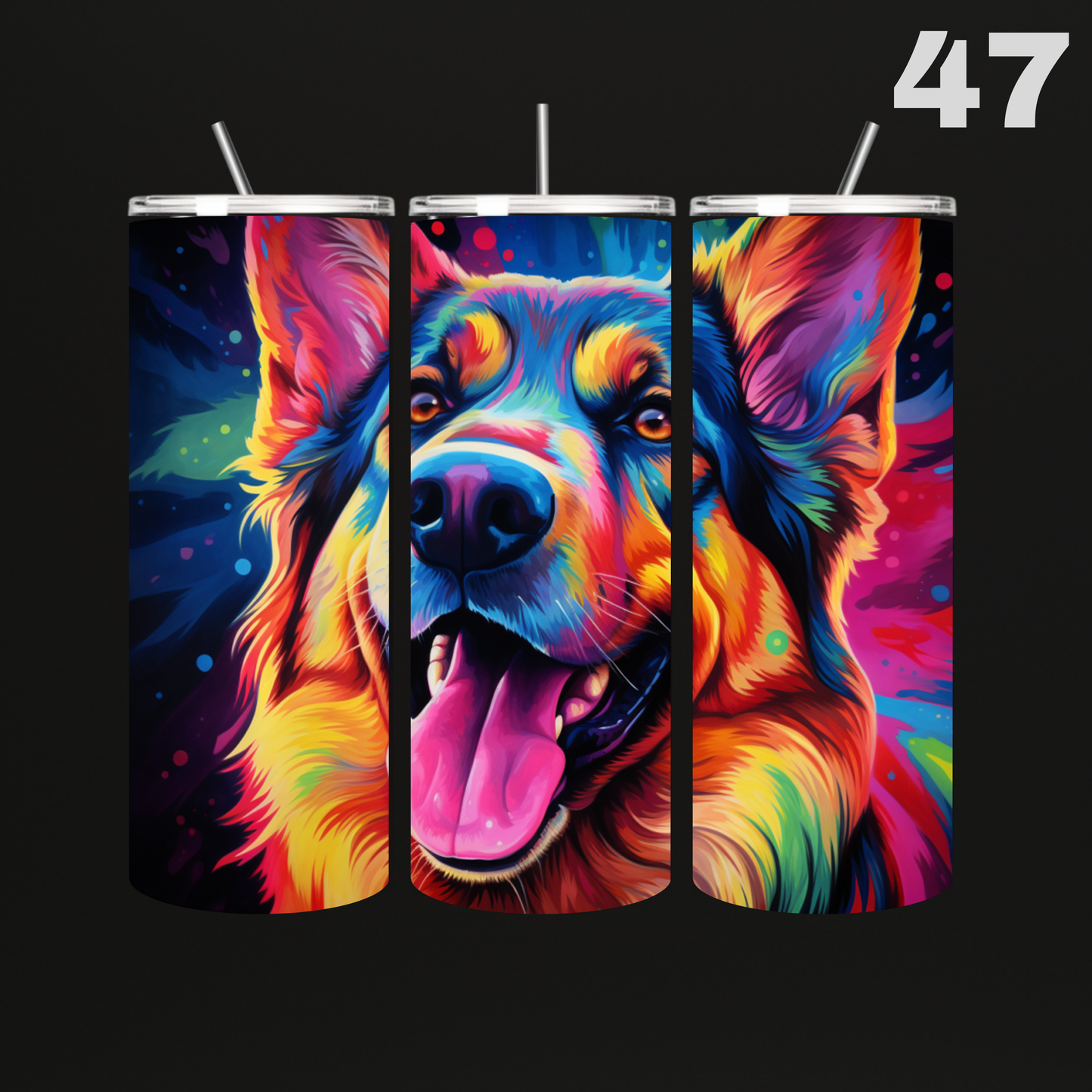 Tumbler Hond Aquarel