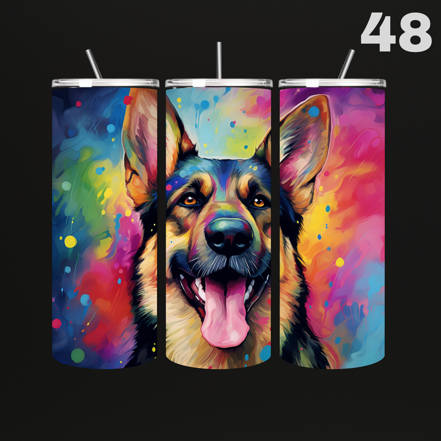 Tumbler Hond Aquarel