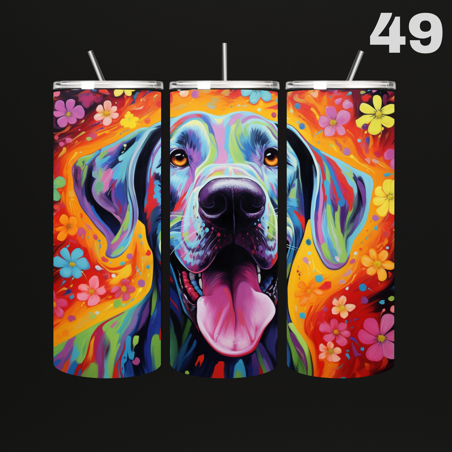 Tumbler Hond Aquarel