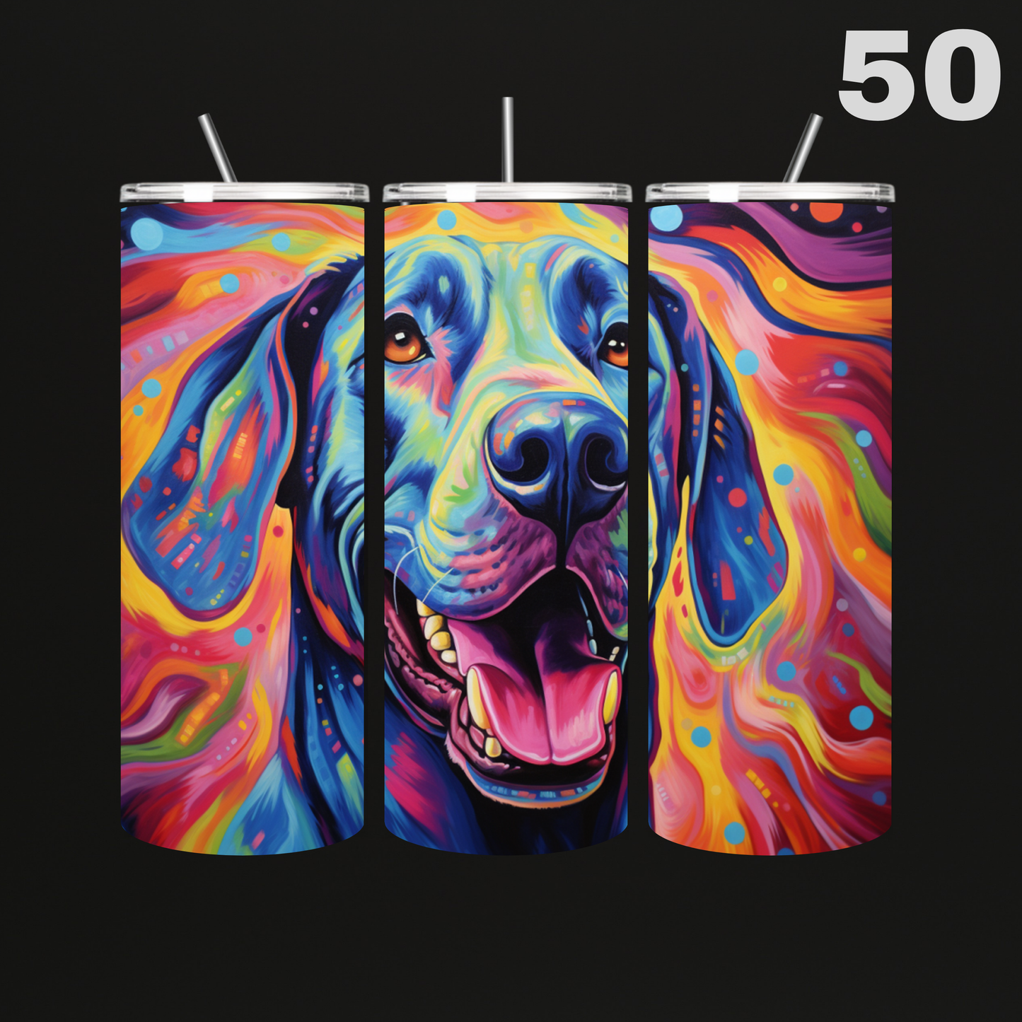 Tumbler Hond Aquarel