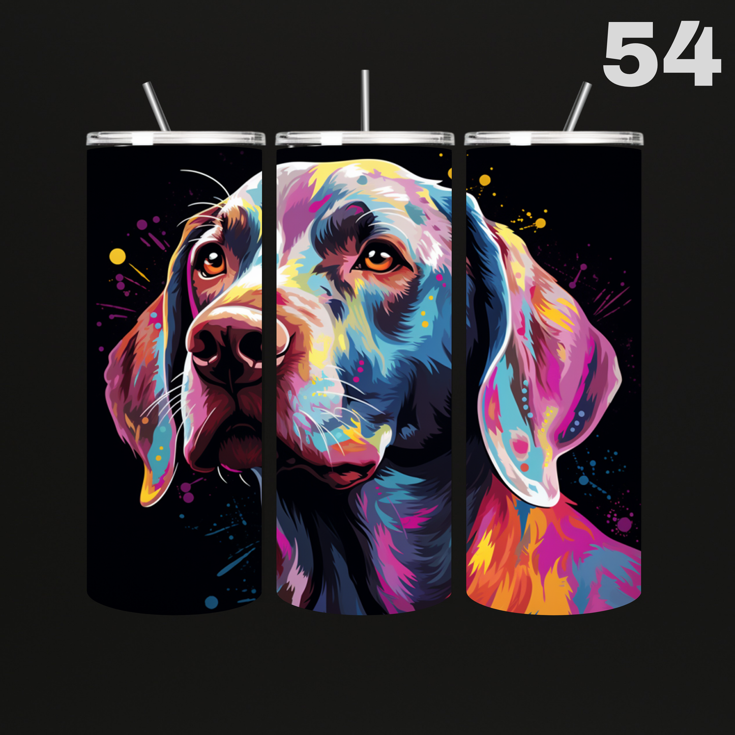 Tumbler Hond Aquarel