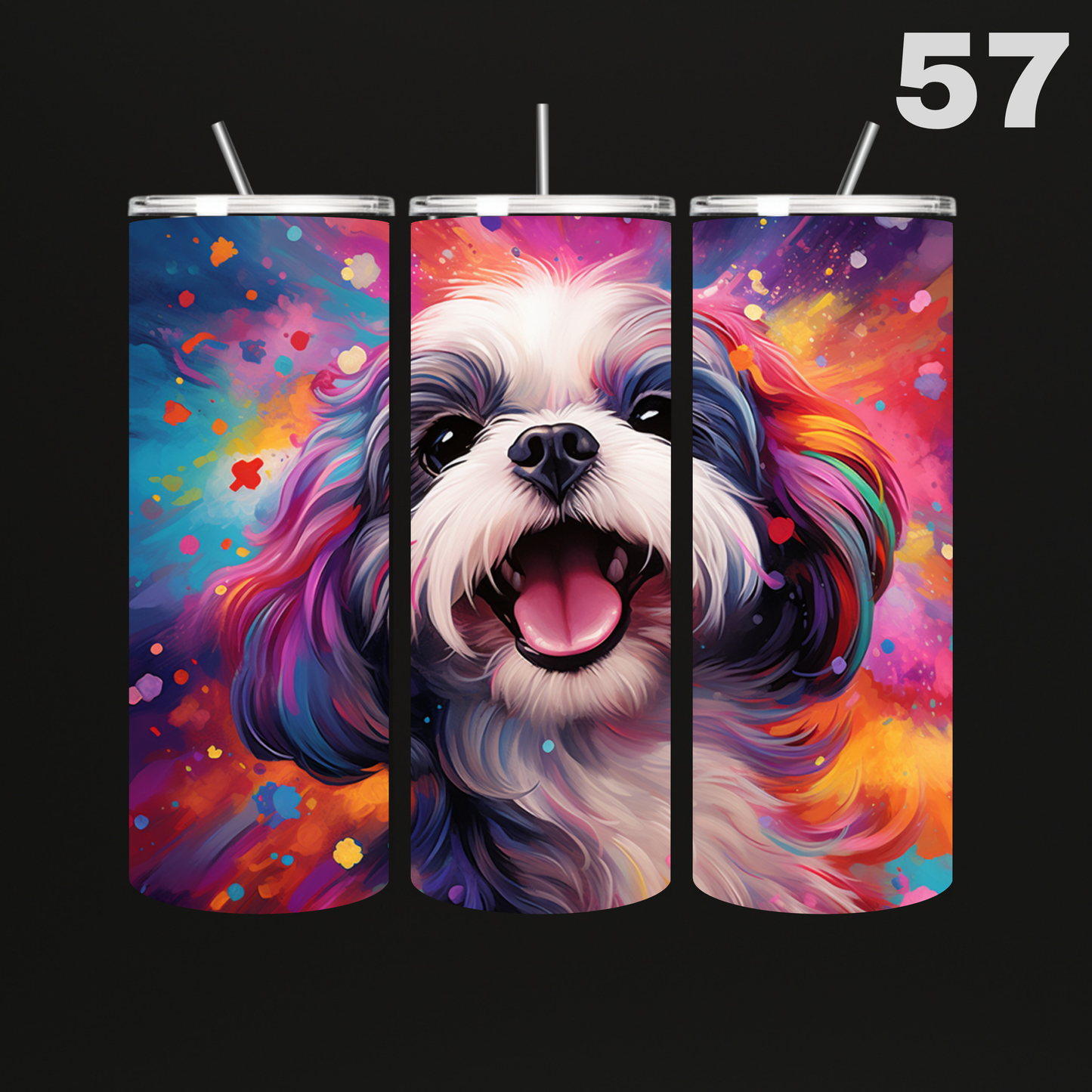 Tumbler Hond Aquarel