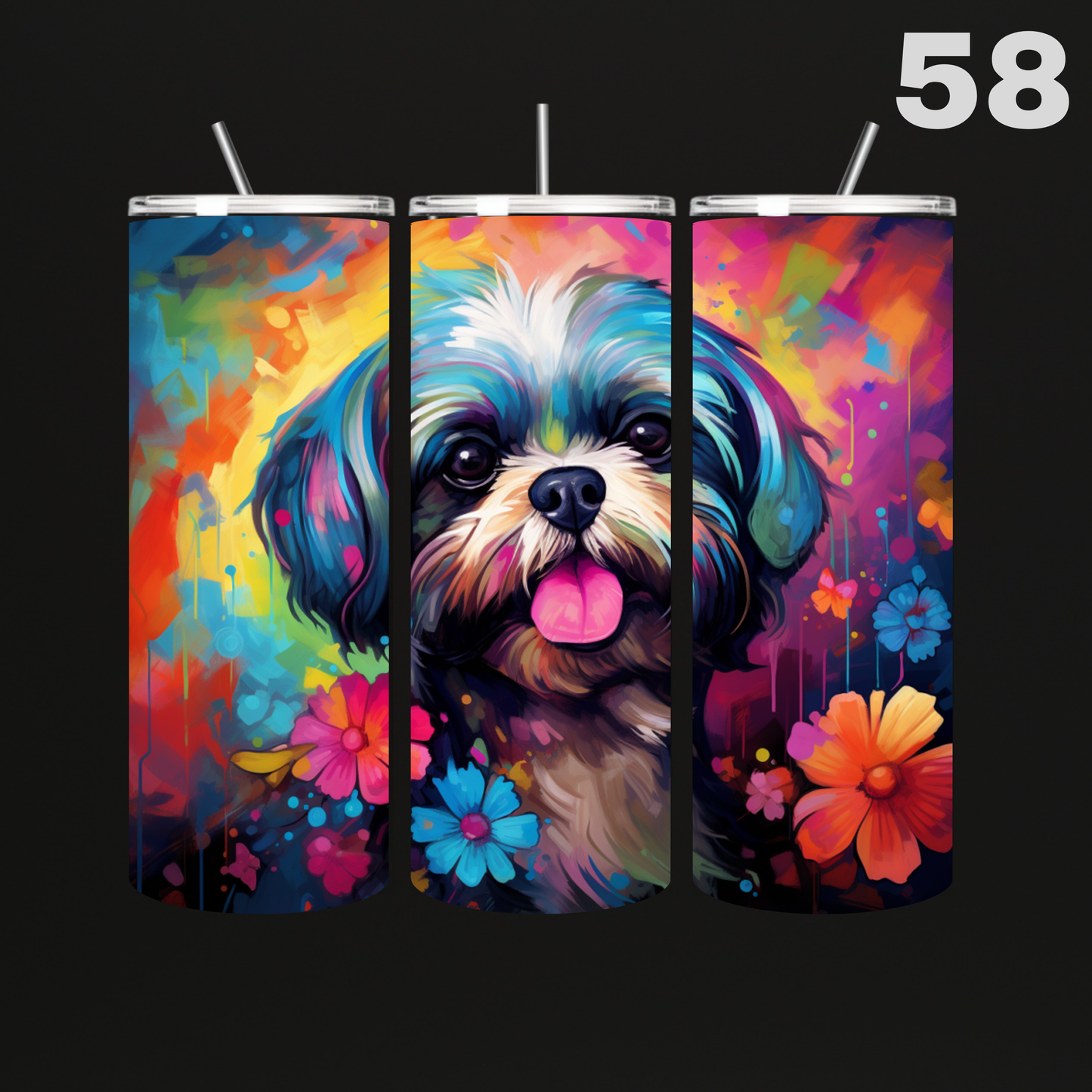 Tumbler Hond Aquarel