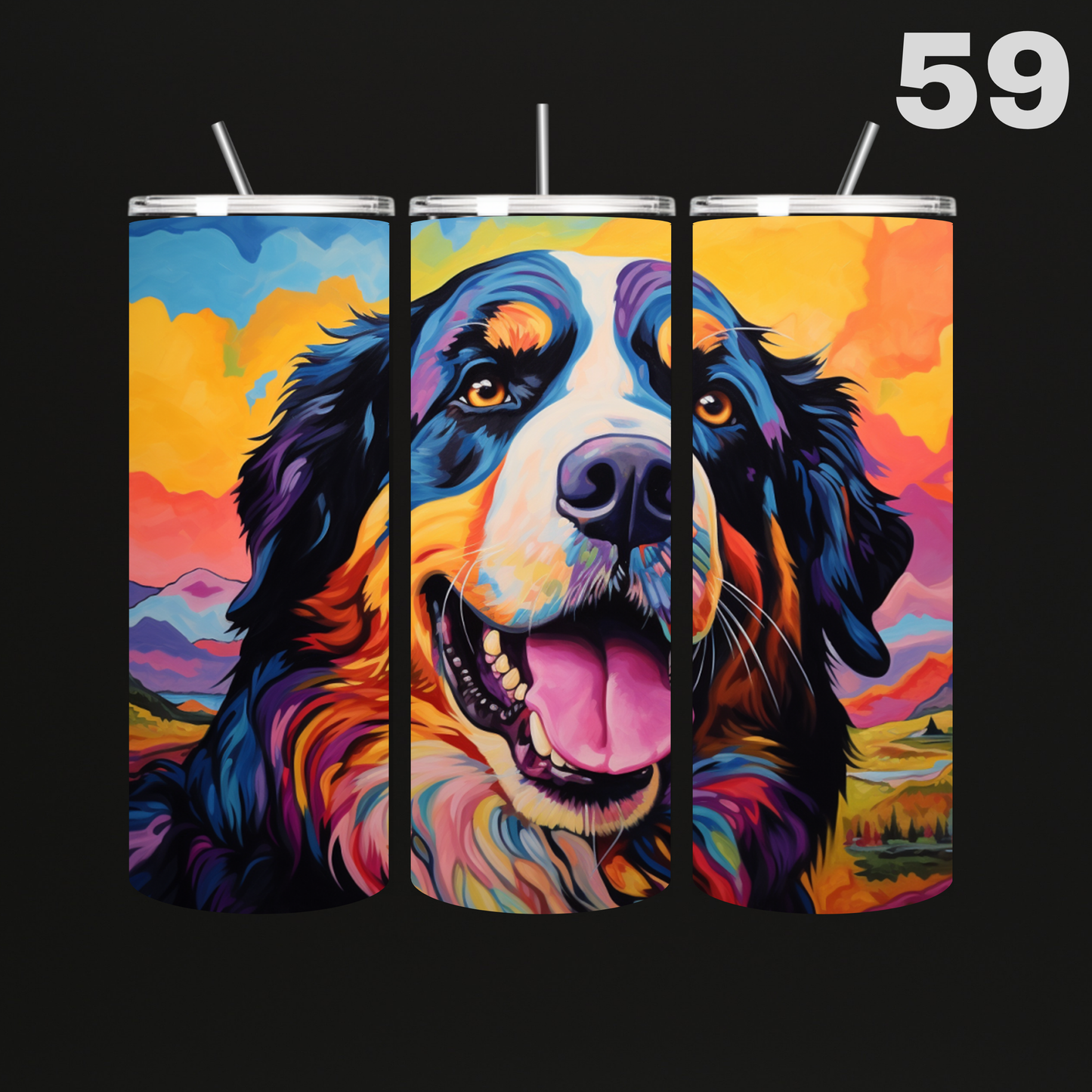 Tumbler Hond Aquarel