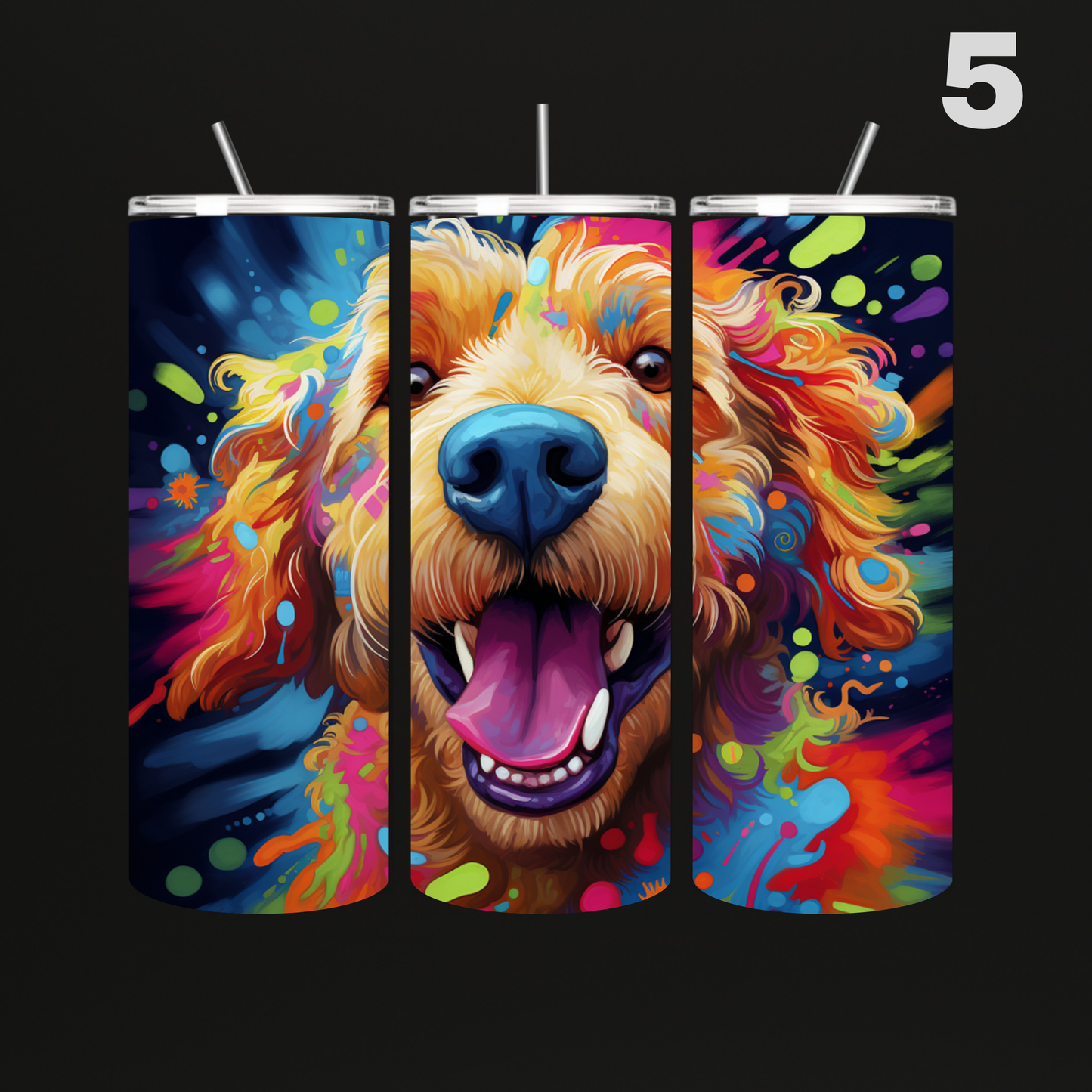 Tumbler Hond Aquarel