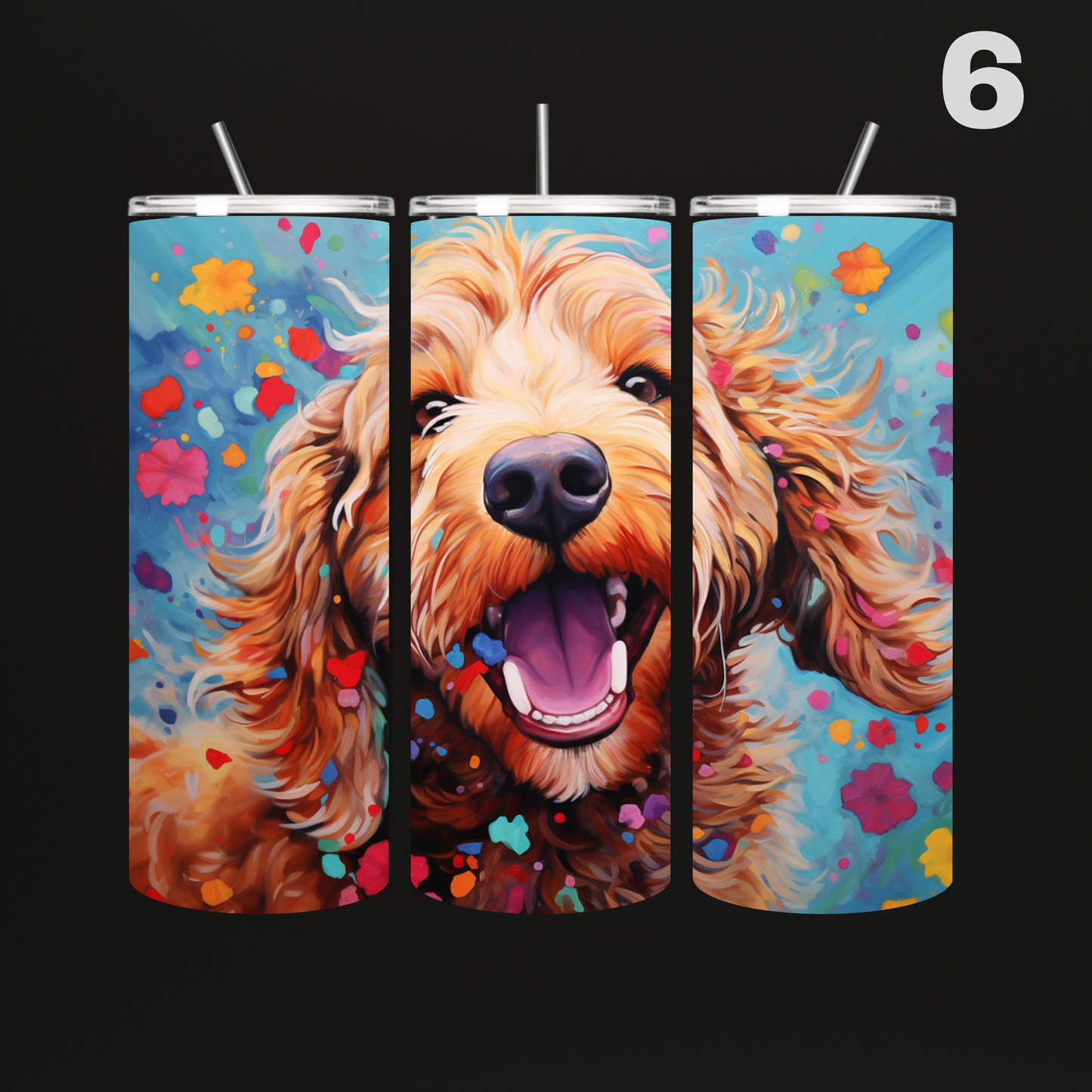 Tumbler Hond Aquarel