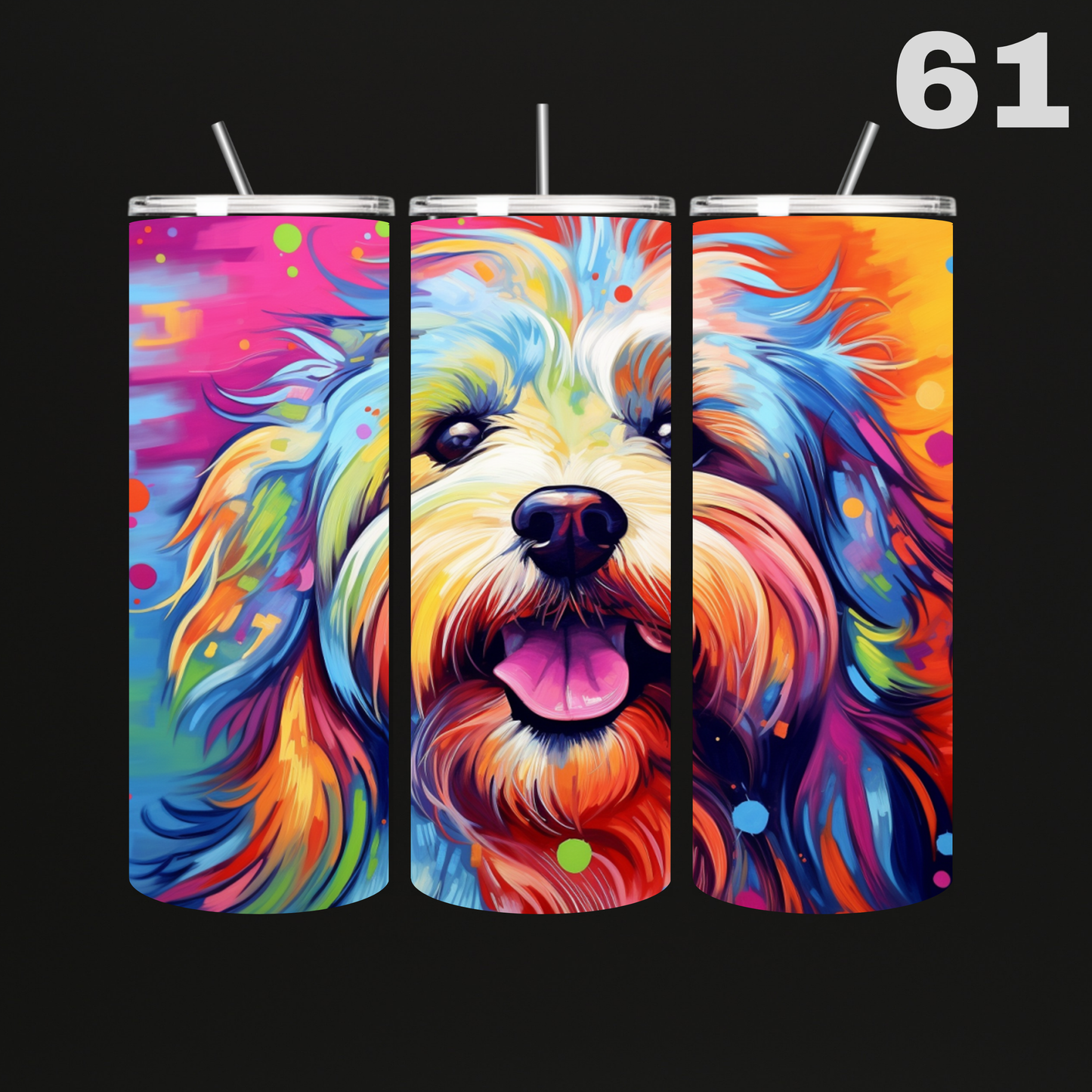 Tumbler Hond Aquarel