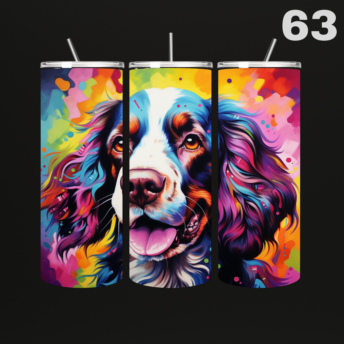 Tumbler Hond Aquarel