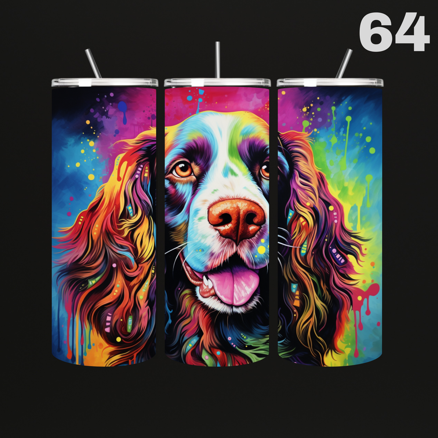 Tumbler Hond Aquarel