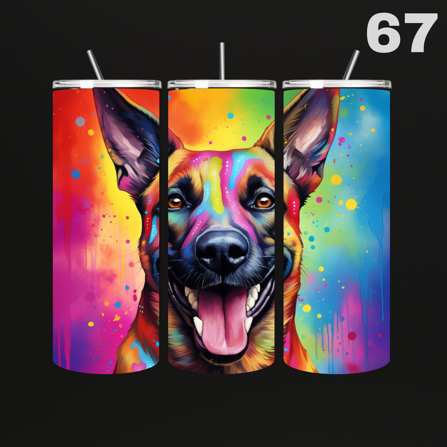 Tumbler Hond Aquarel