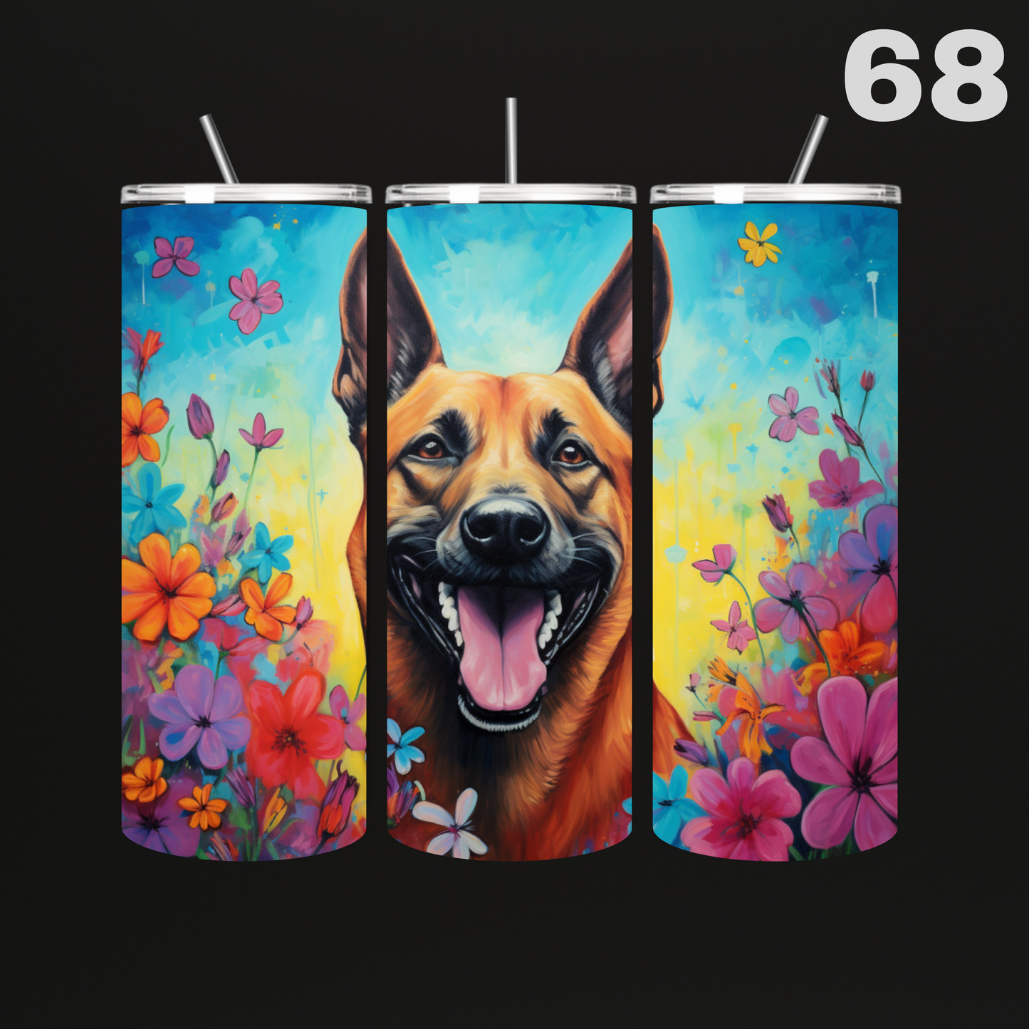 Tumbler Hond Aquarel