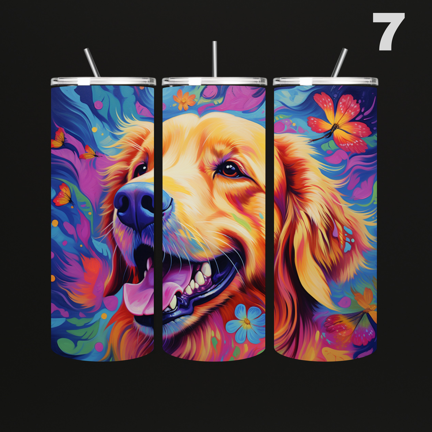 Tumbler Hond Aquarel