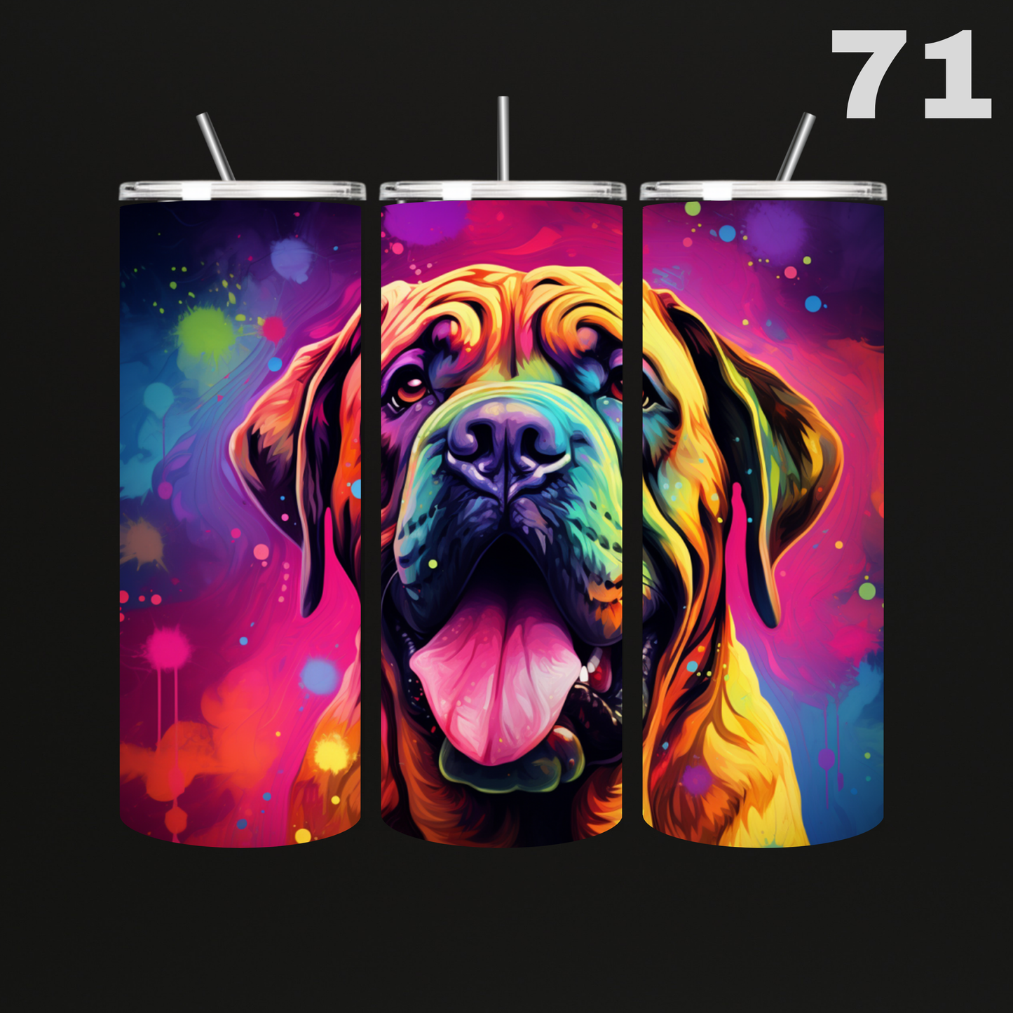 Tumbler Hond Aquarel