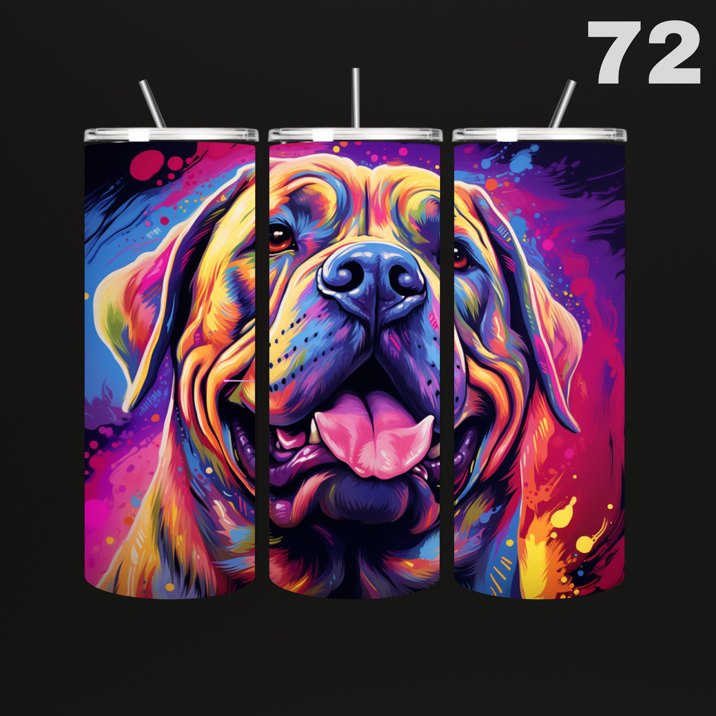 Tumbler Hond Aquarel